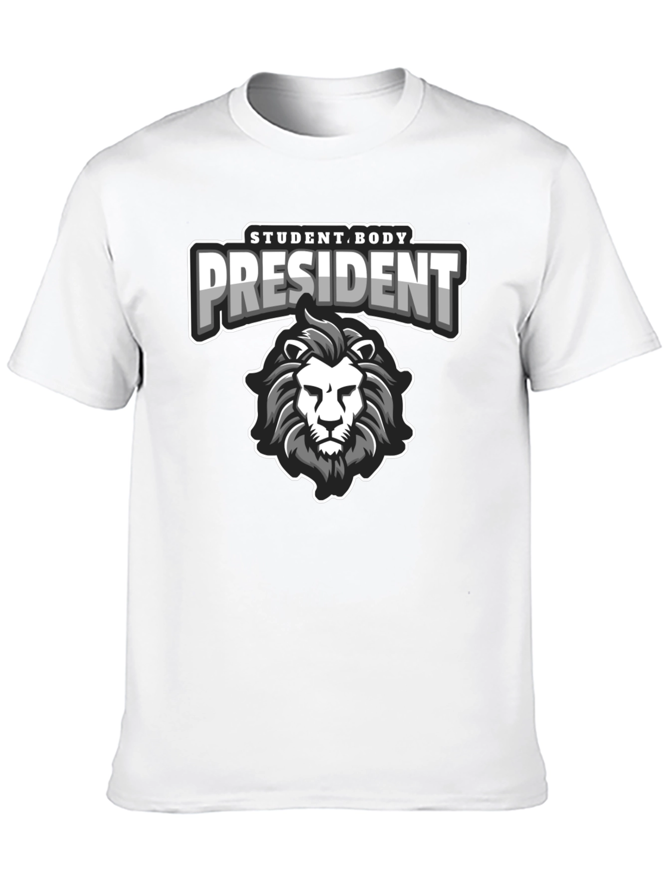 Black Student Body President Lion T-Shirt view 10