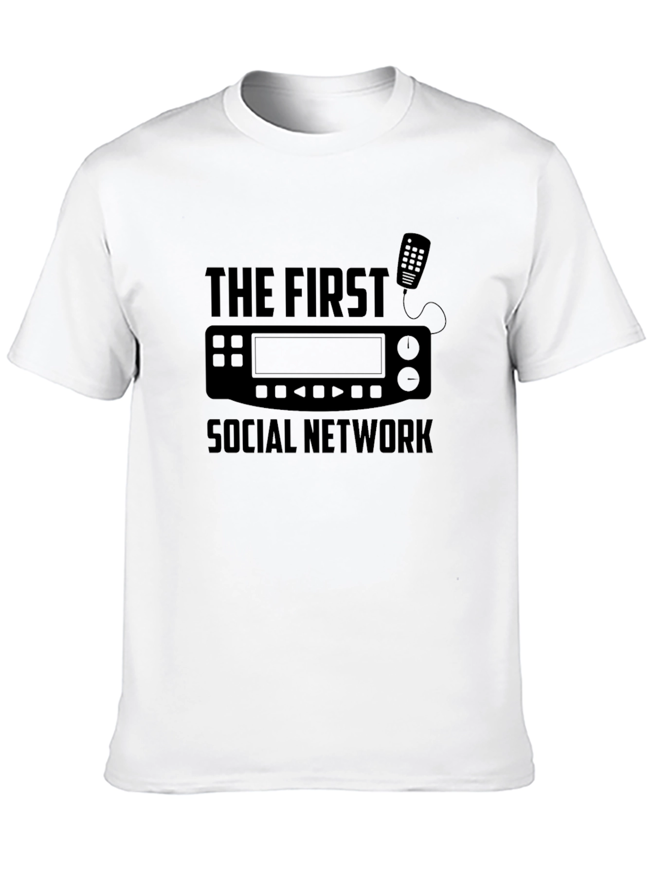 Black The First Social Network T-Shirt - Ham Radio Operator Tee view 10