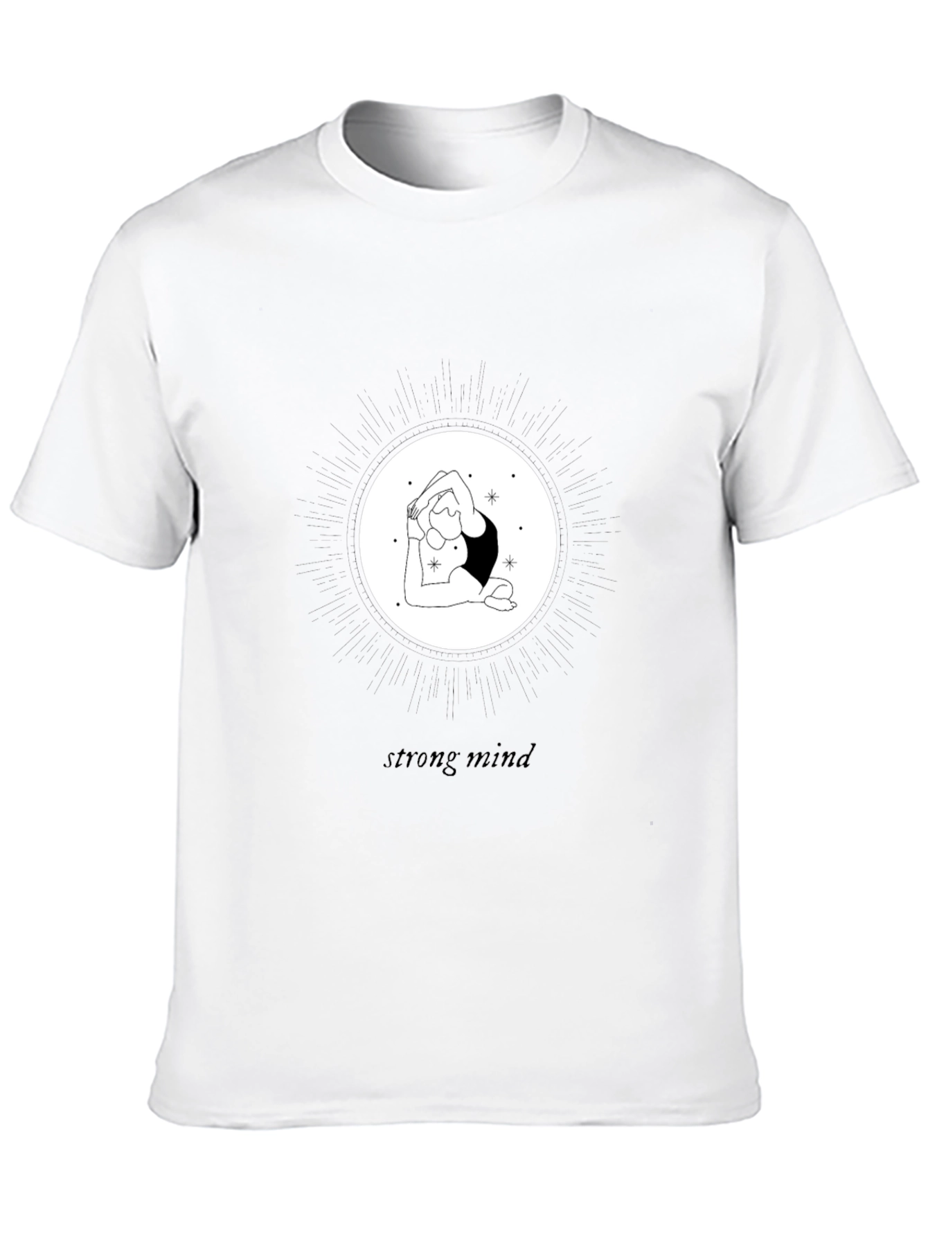 Black Mindful Strength Tee - Yoga Graphic Print view 10