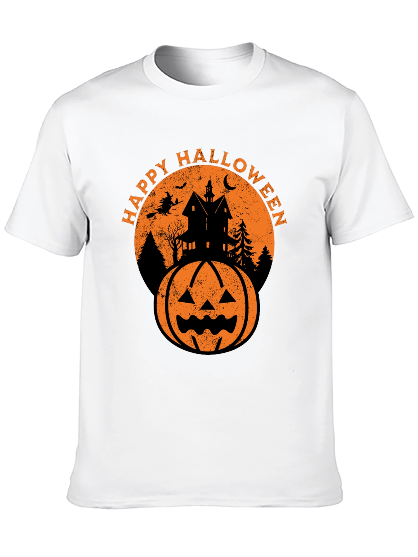 Black Happy Halloween Graphic Tee - Spooky Season Shirt view 10