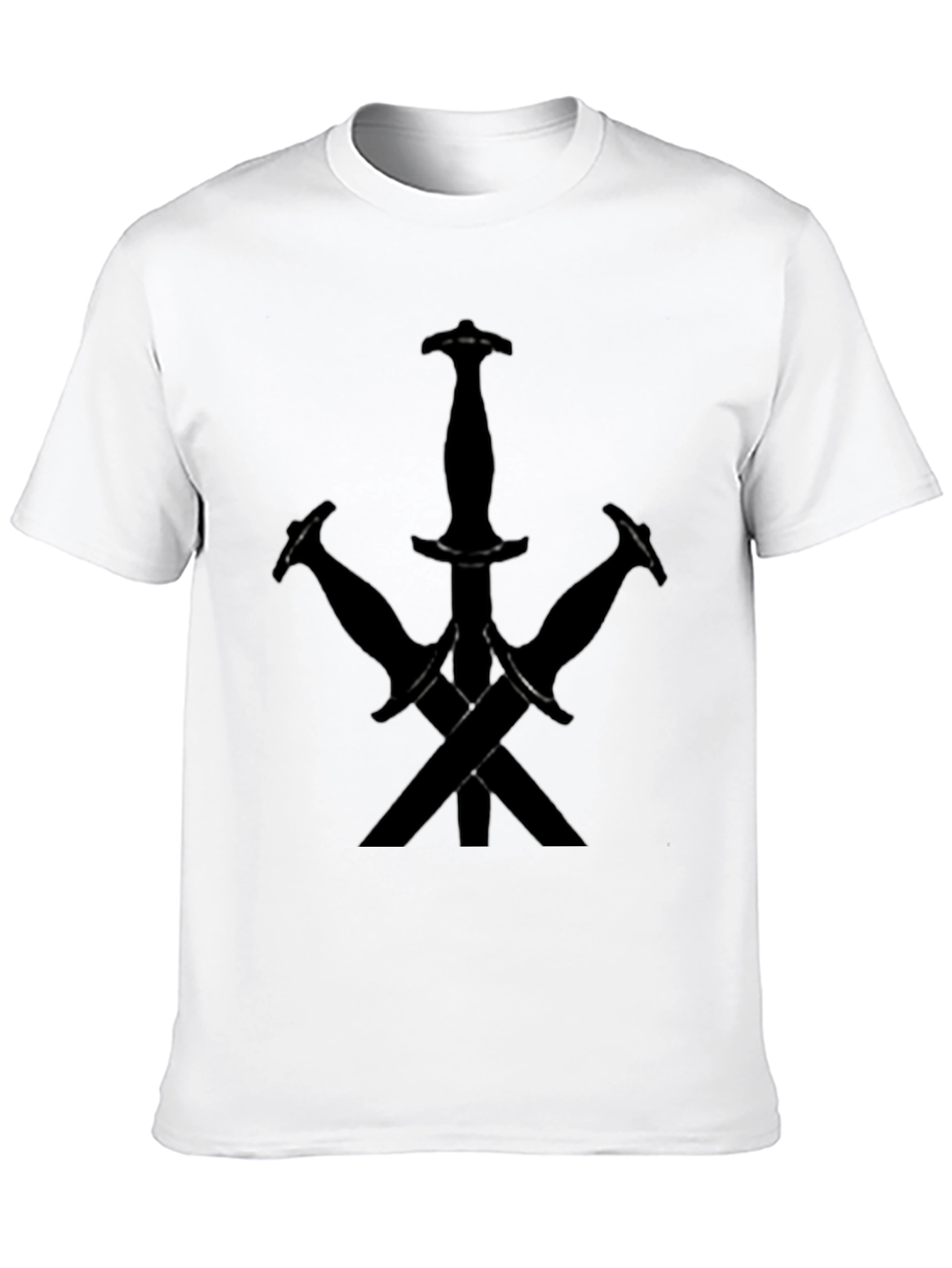 Black Men's Black T-Shirt - Dagger Graphic view 10