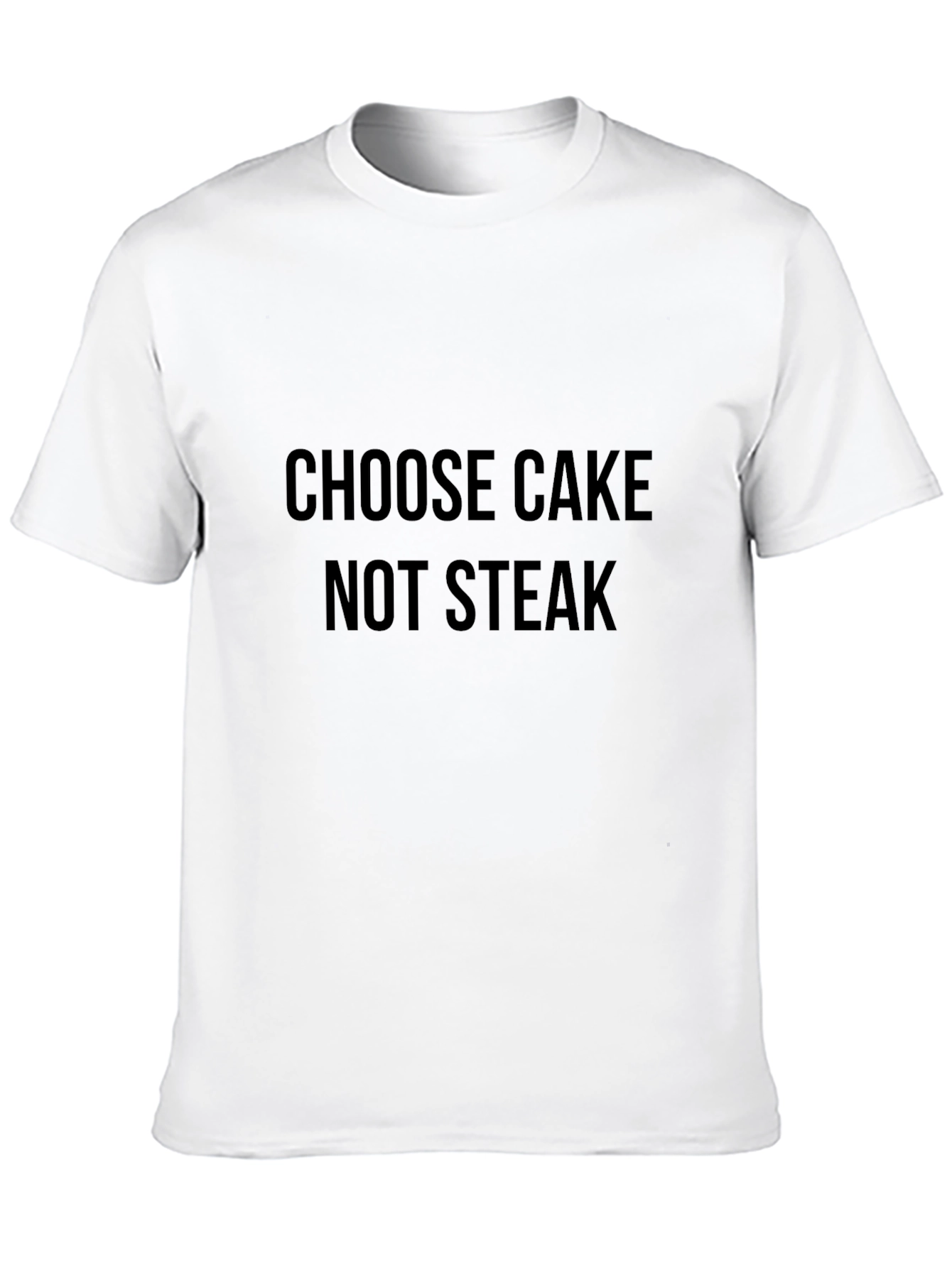 Black Choose Cake Not Steak Black T-Shirt view 10