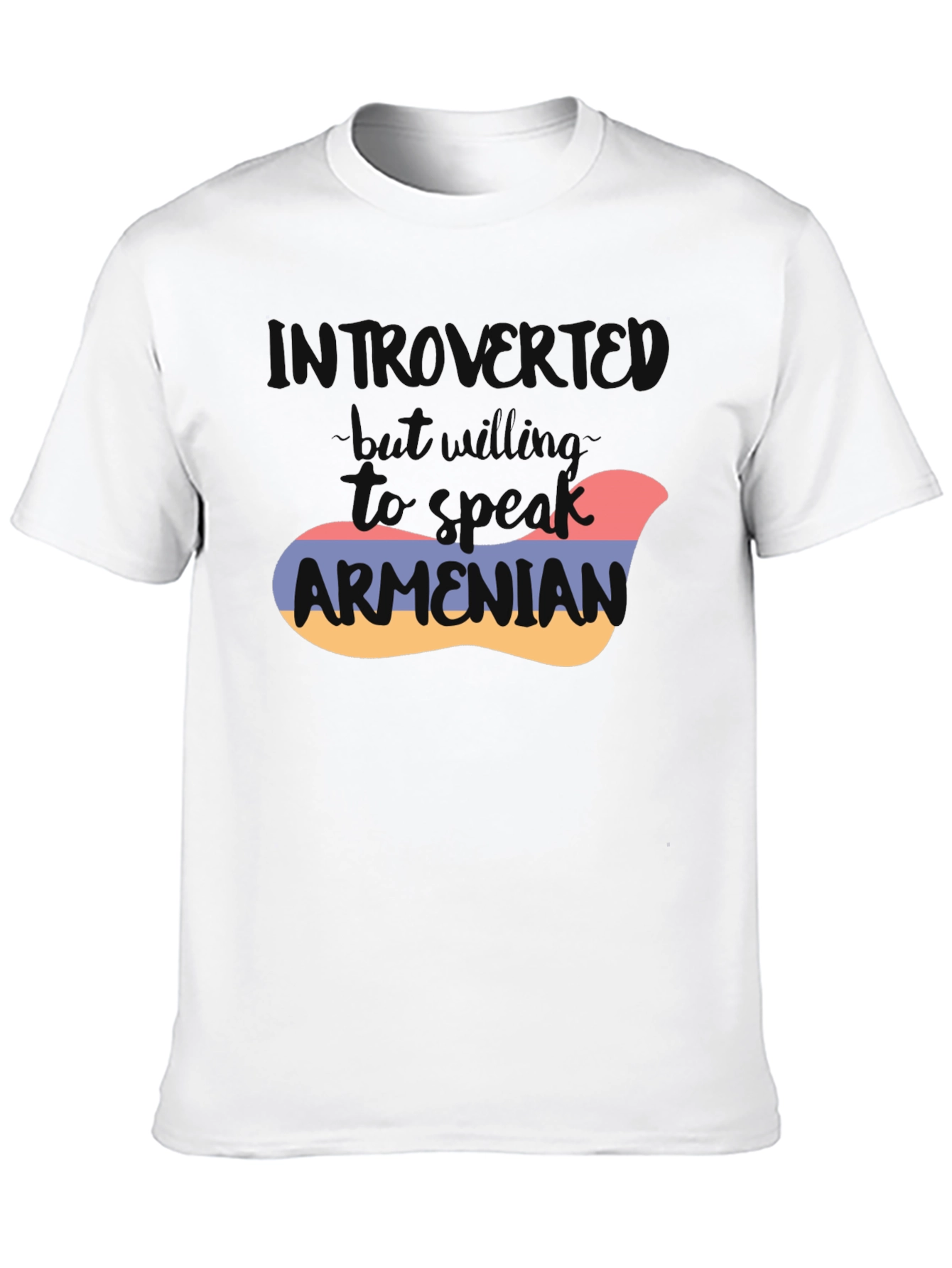 Black Introvert Armenian Flag T-Shirt view 10