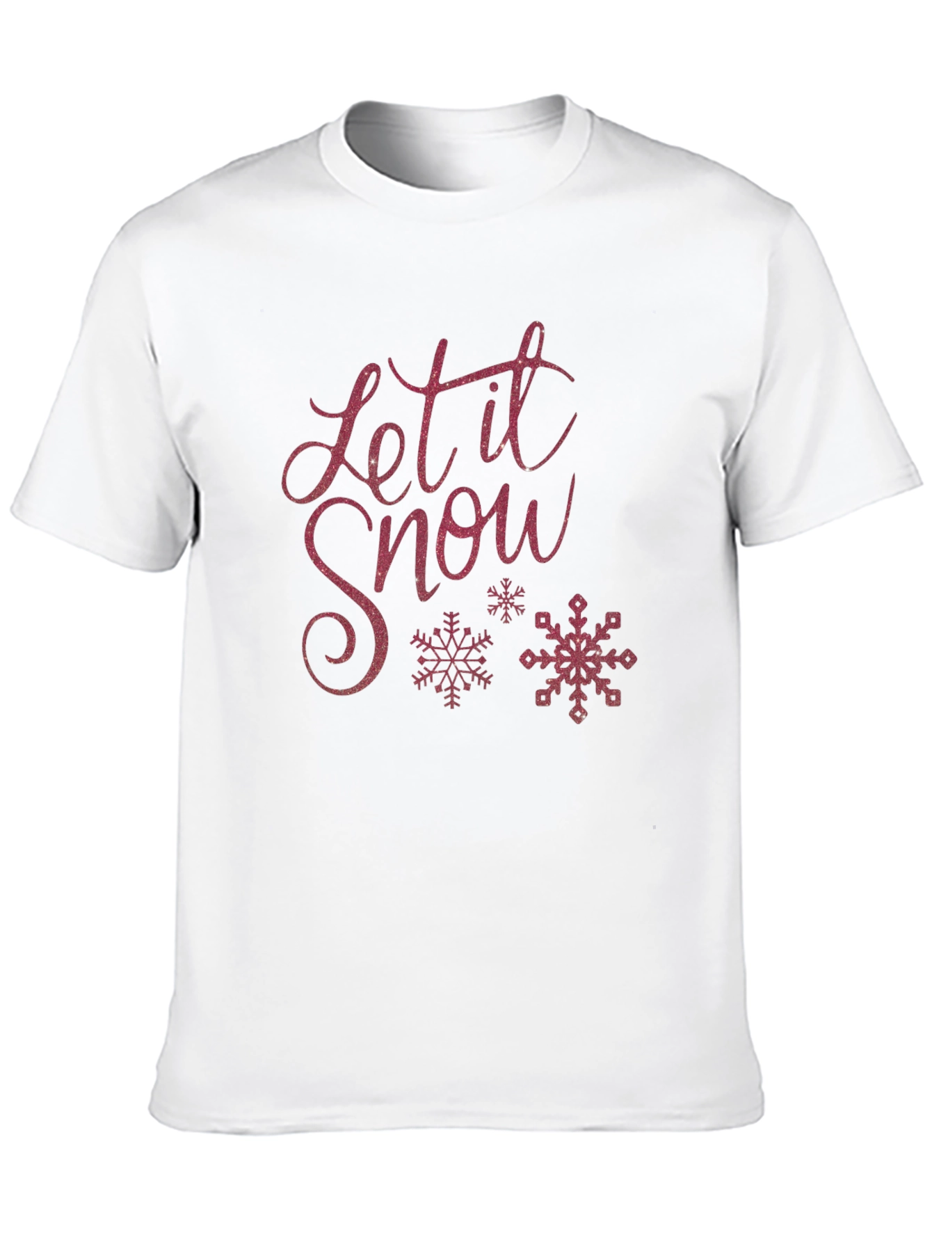 Black Let it Snow Holiday Graphic Tee view 10