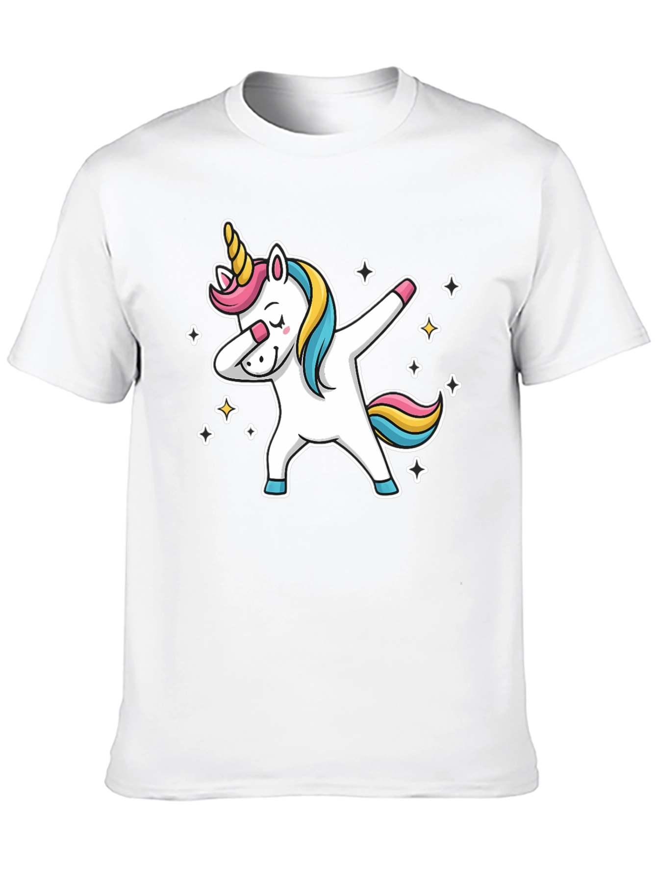 Black Dabbing Unicorn Graphic Tee - Black view 10