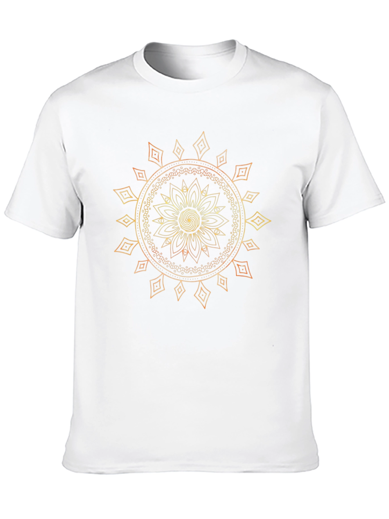 Black Geometric Mandala Graphic Black T-Shirt view 10