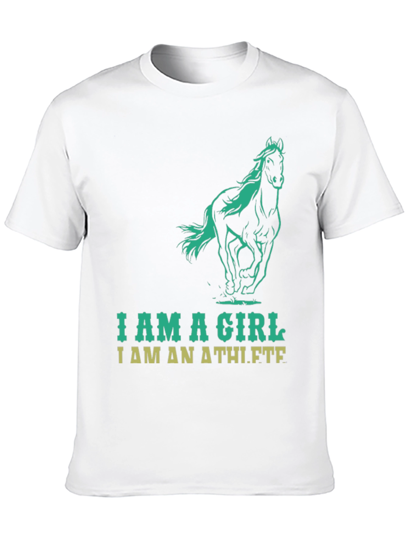 Black I Am A Girl I Am An Athlete T-Shirt view 10