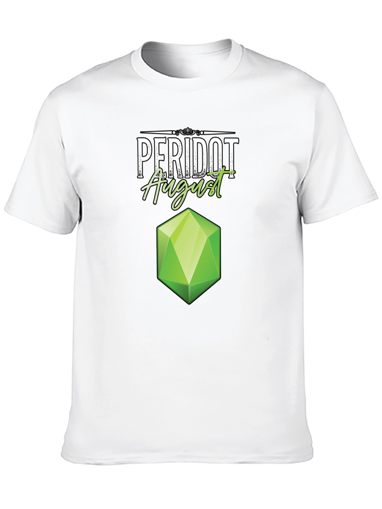 Black Peridot August Gemstone T-Shirt view 10