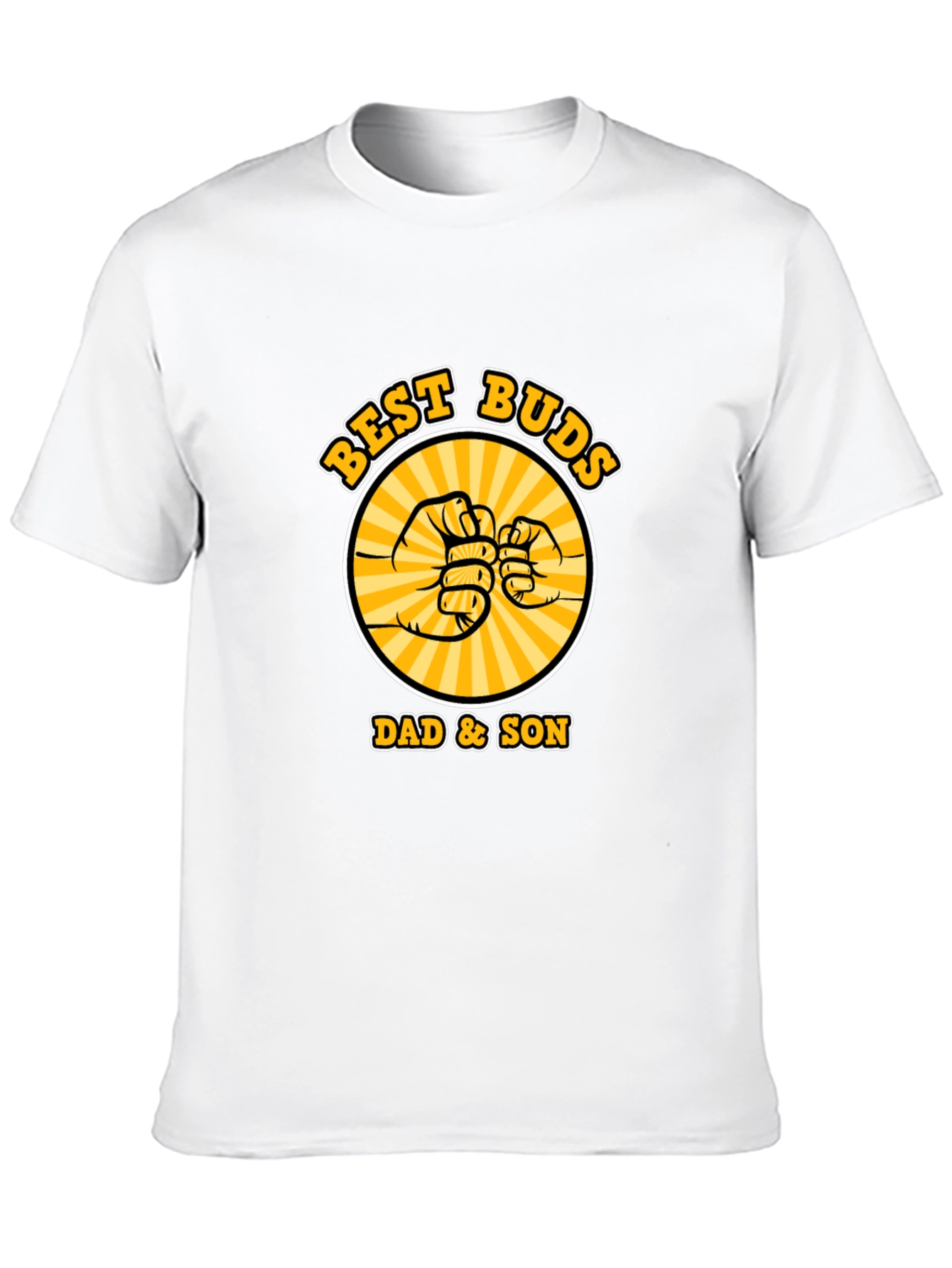 Black Best Buds Dad & Son Matching Graphic T-Shirt view 10