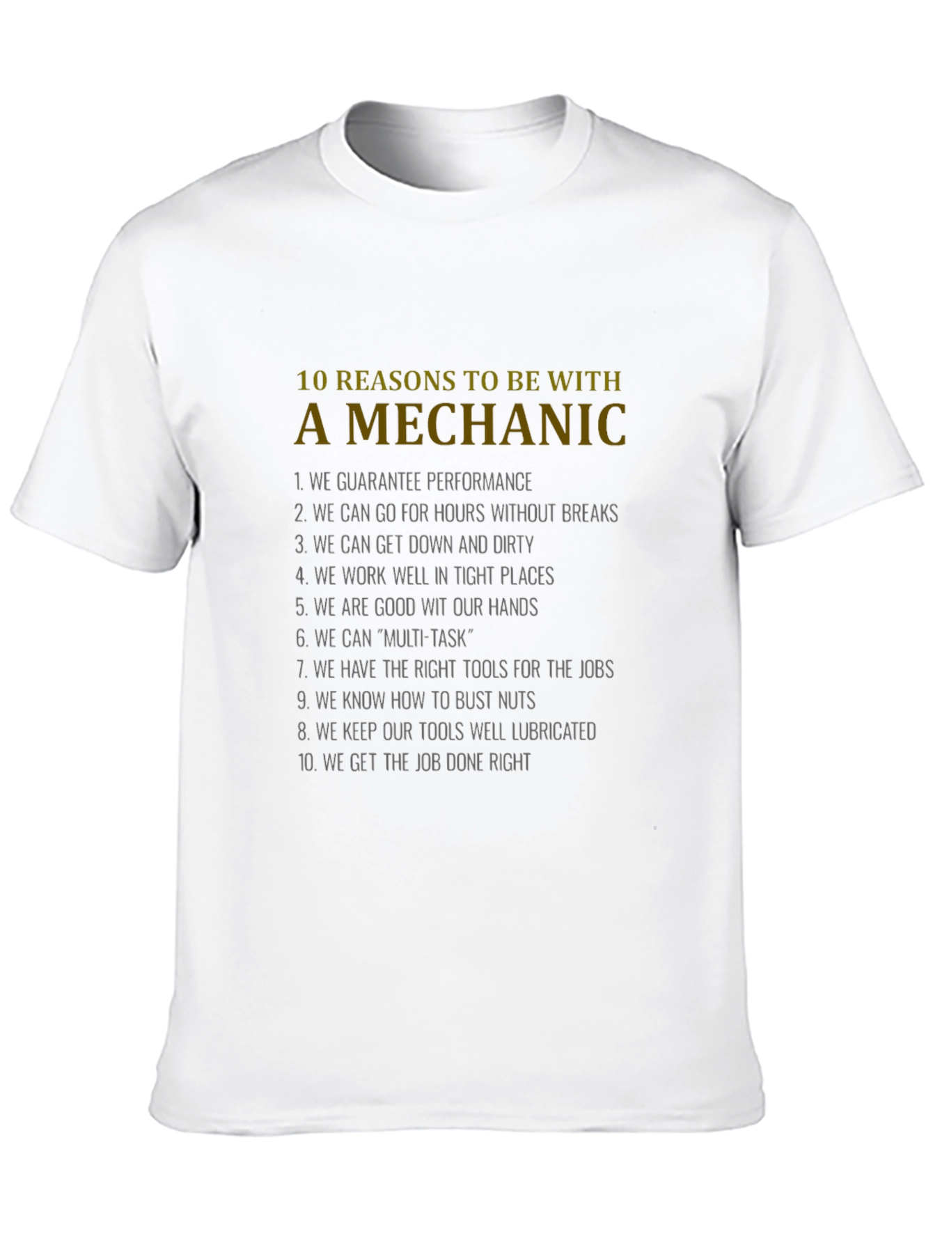 Black 10 Reasons Mechanic T-Shirt - Funny Mechanic Gift view 10