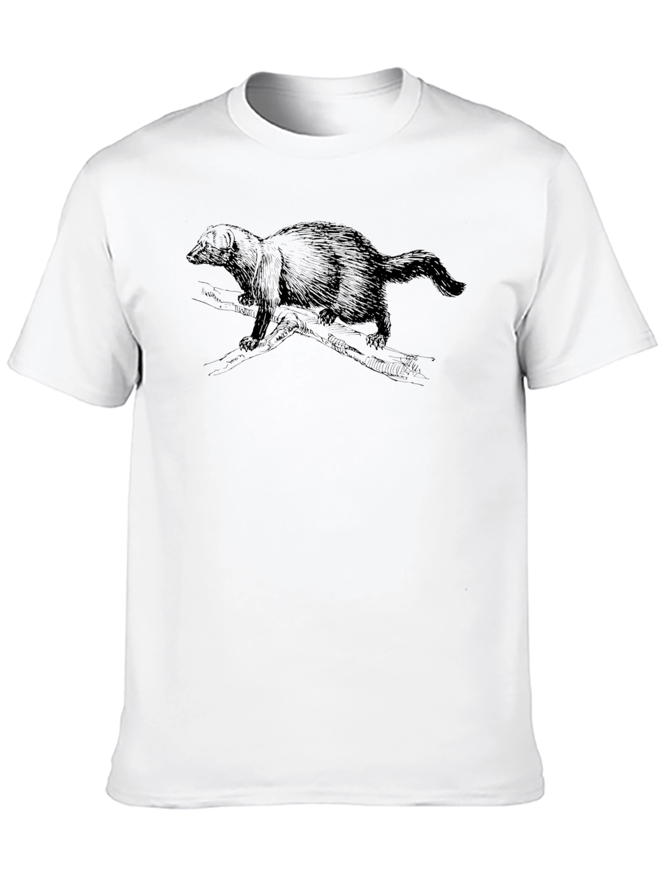 Black Marten Graphic Tee - Black Unisex T-Shirt view 10