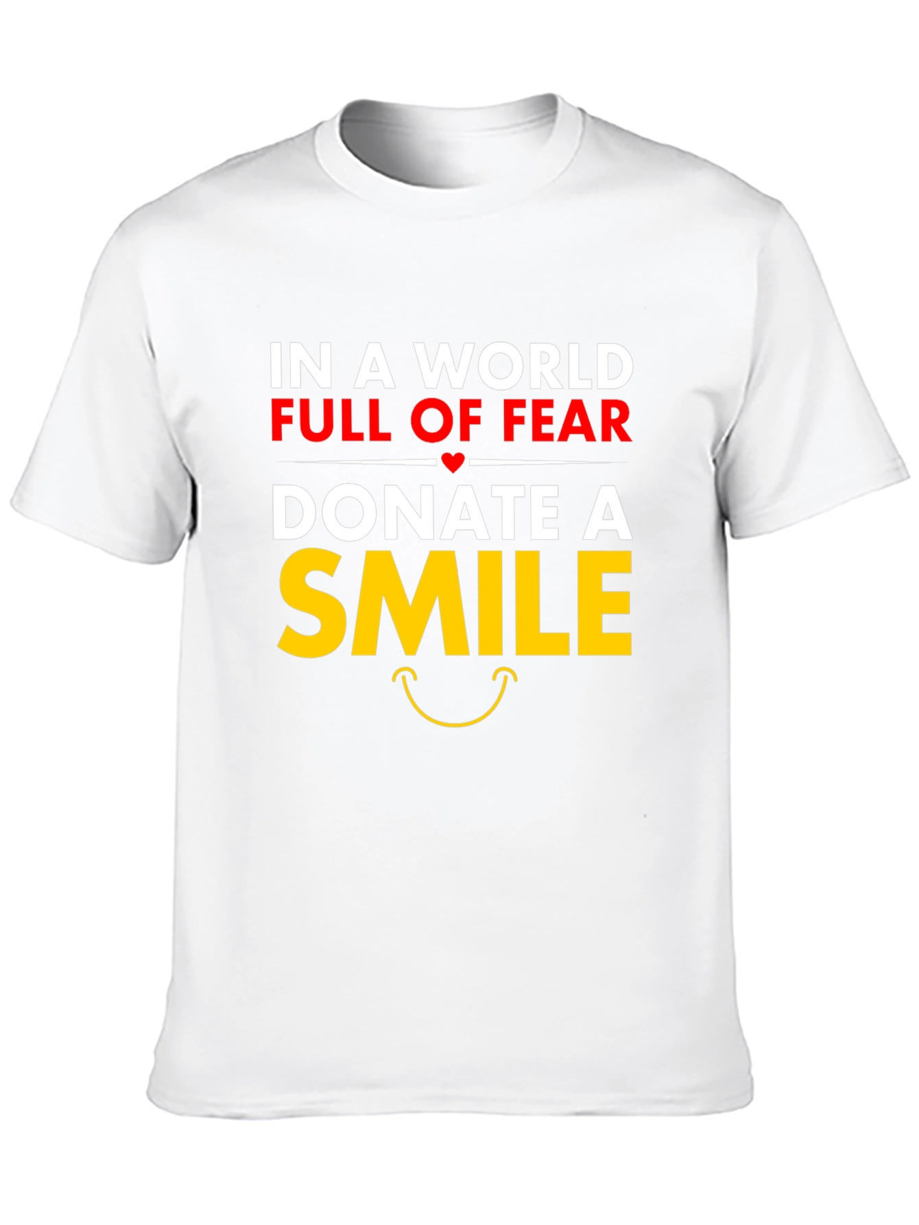Black Donate A Smile Graphic Tee - Positive Message Shirt view 10