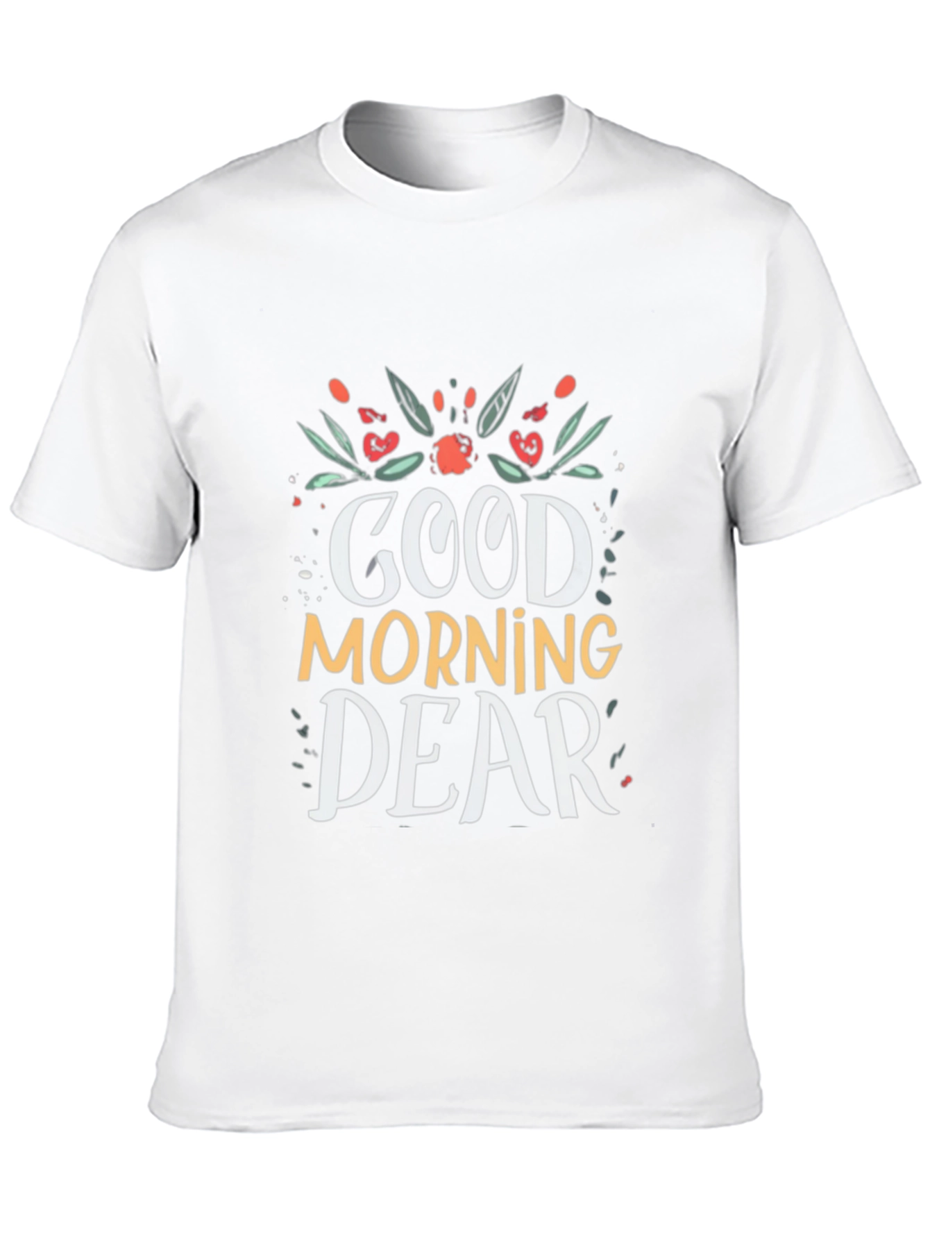 Black Good Morning Dear Black T-Shirt view 10