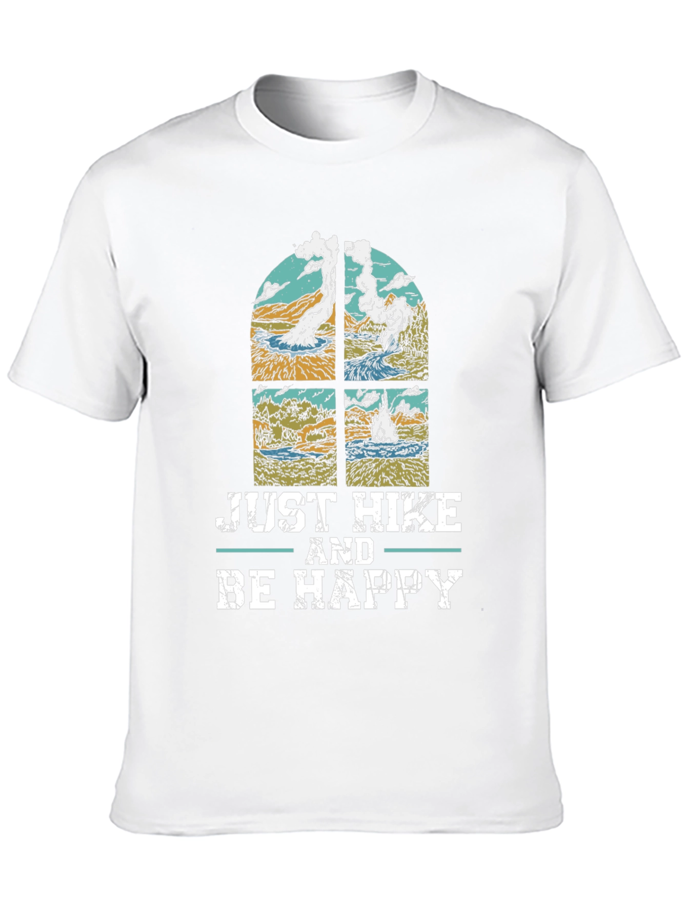 Black Just Hike & Be Happy T-Shirt - Nature Lover's Tee view 10