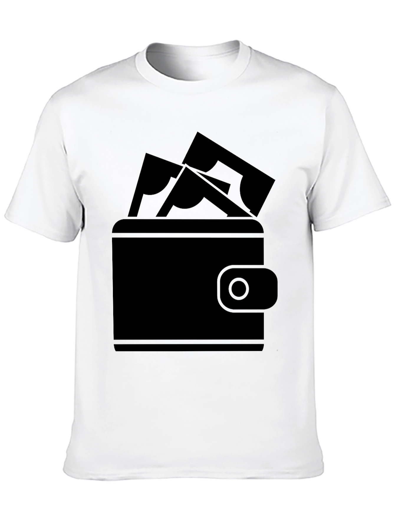 Black Money Wallet Graphic Tee - Black view 10