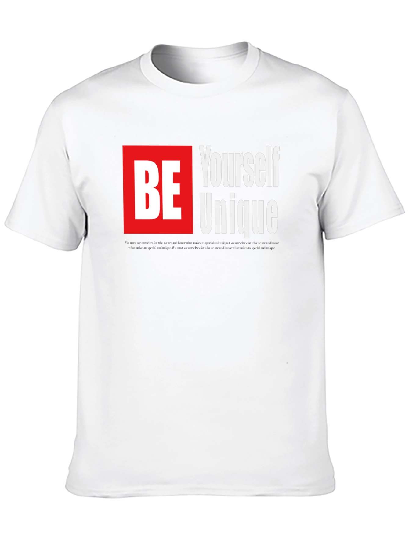 Black Be Yourself Unique Graphic Black T-Shirt view 10