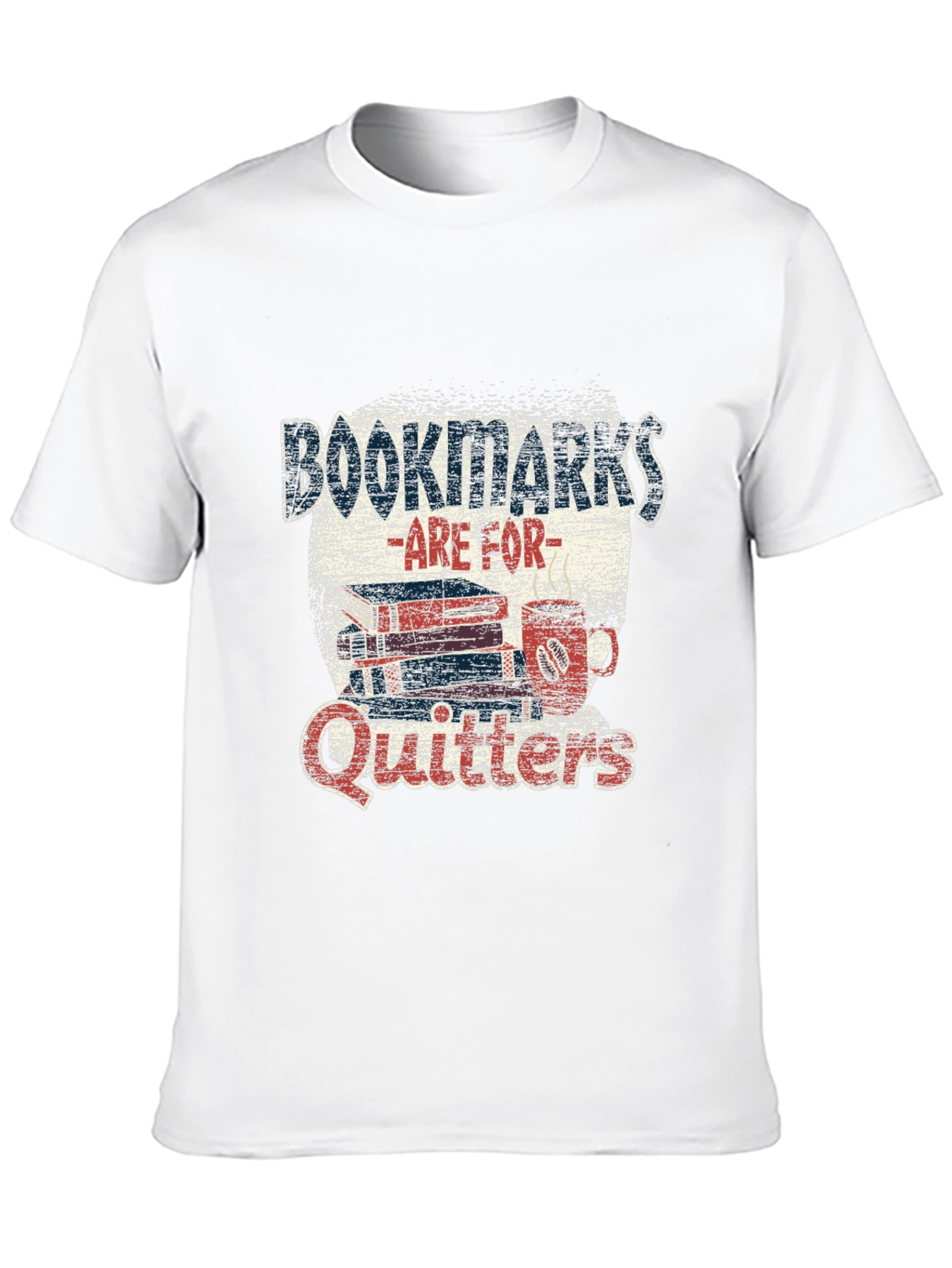 Black Bookmarks Are For Quitters T-Shirt Novelty Bookworm Tee view 10