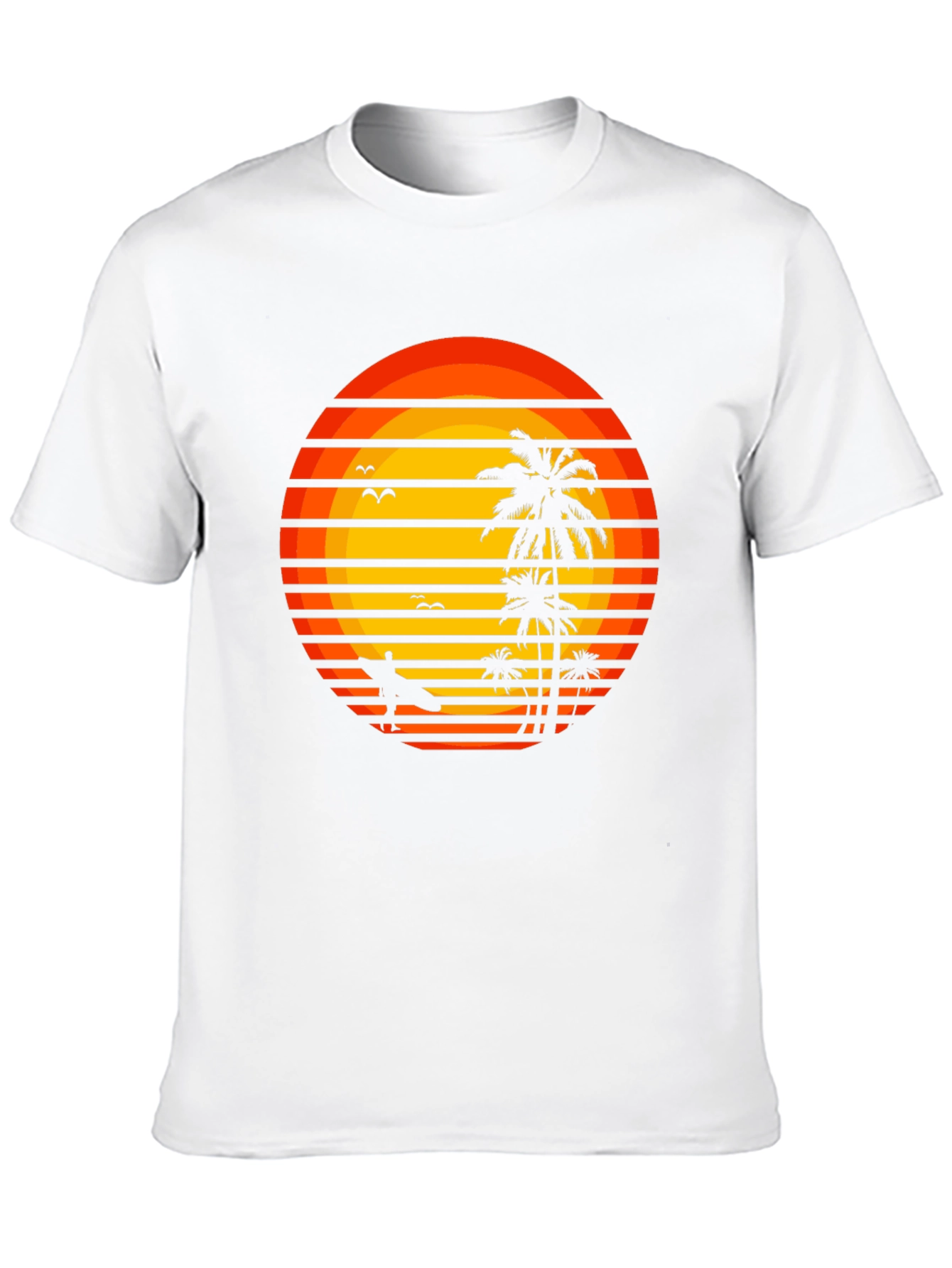 Black Retro Sunset Surfer T-Shirt view 10