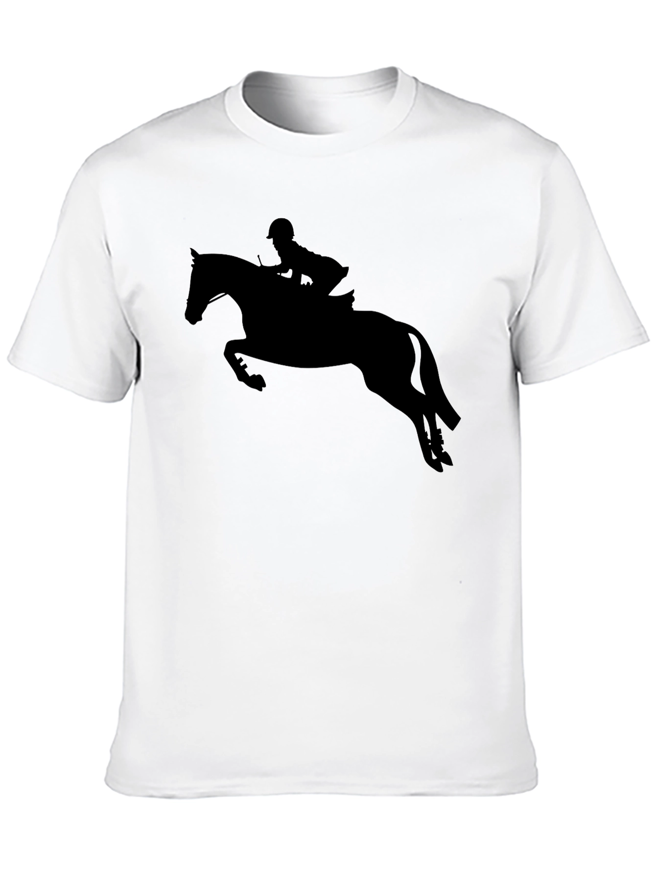 Black Equestrian Silhouette Black T-Shirt view 10
