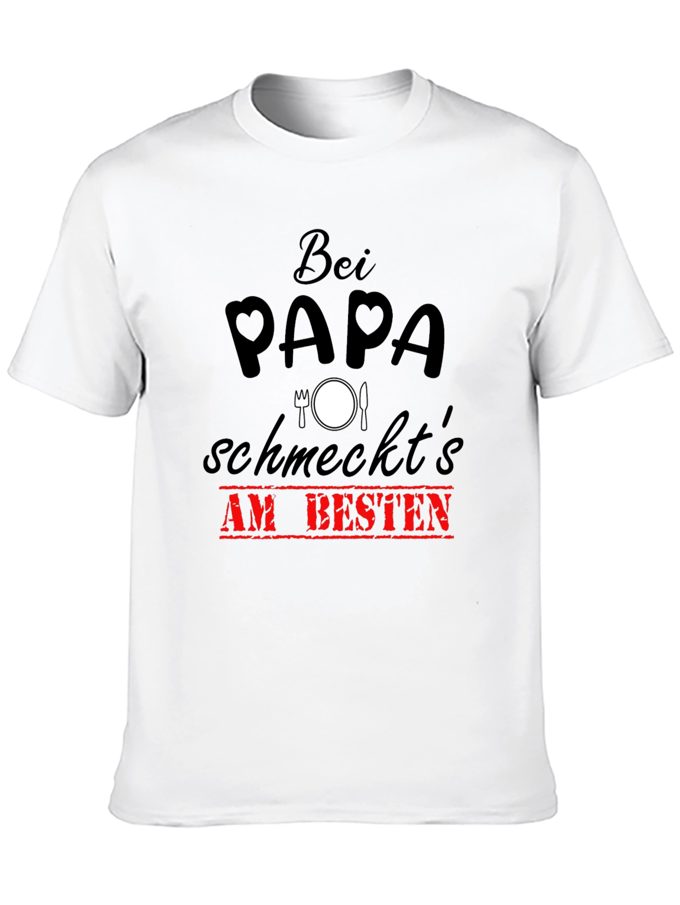 Bei Papa Schmeckt's Am Besten Black T-Shirt - 10