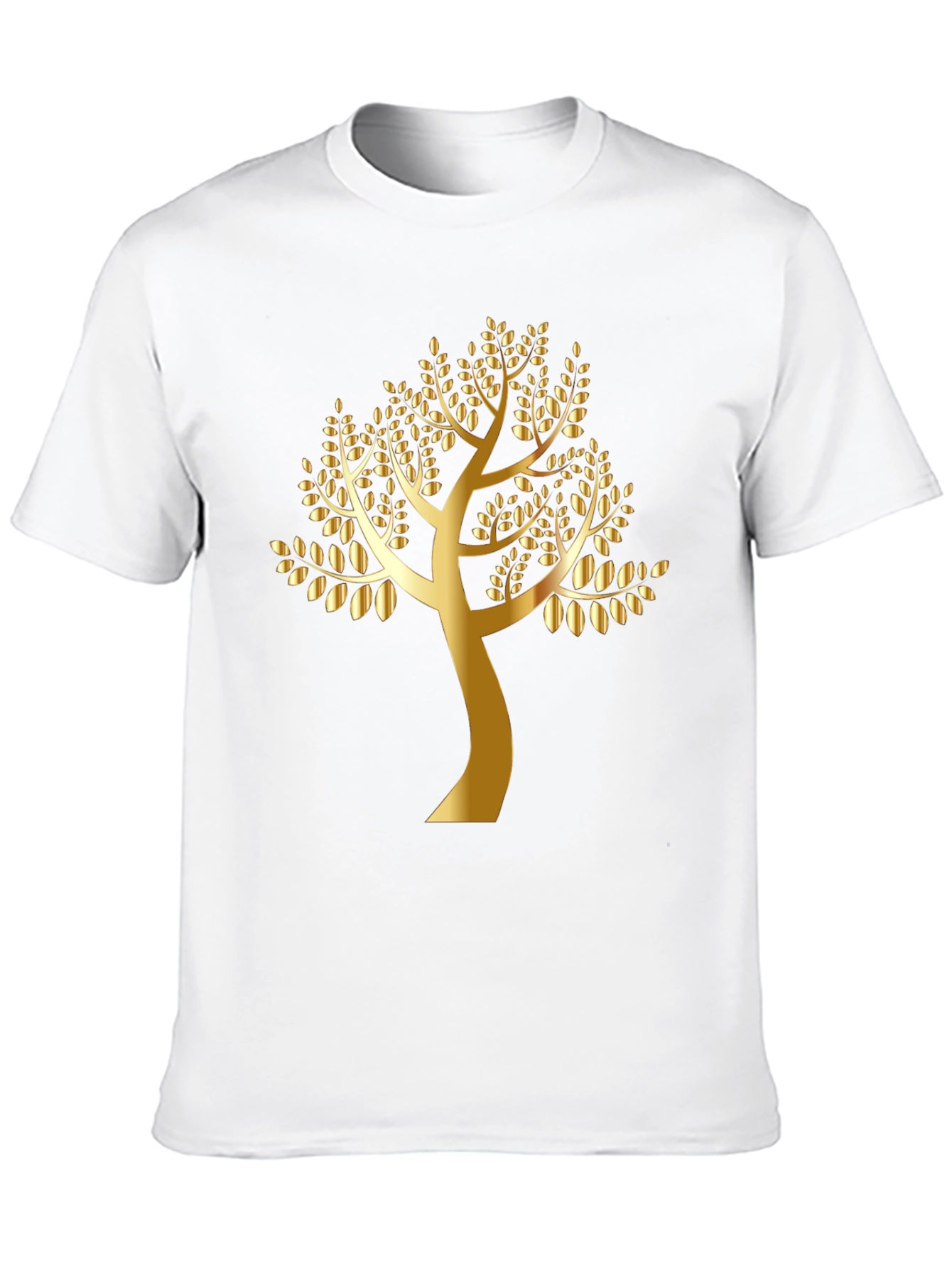 Black Golden Tree Graphic Black T-Shirt view 10