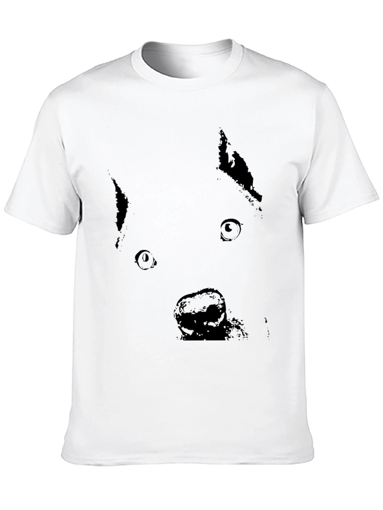 Black Black Dog Face Graphic T-Shirt - Casual Style view 10