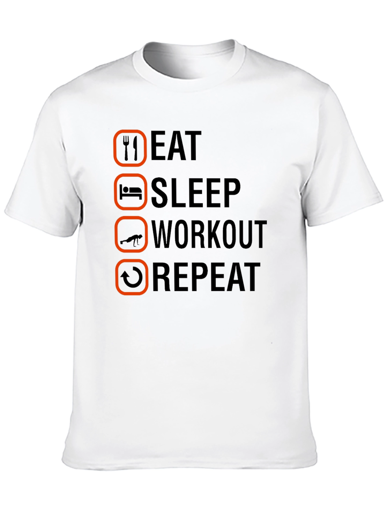 Eat Sleep Workout Repeat Graphic Tee - 10