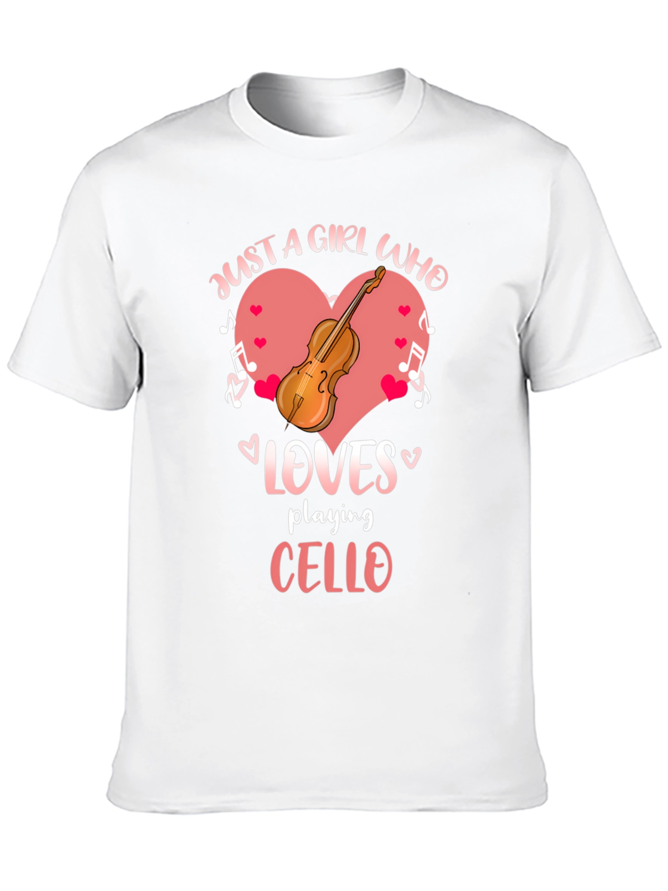Black Just a Girl Who Loves Playing Cello Black T-Shirt view 10