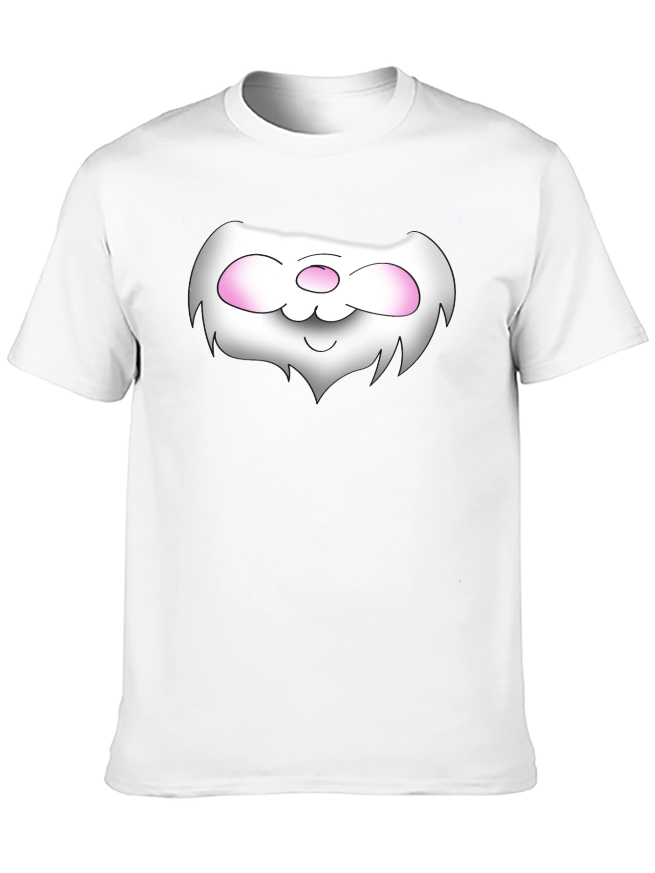 Black Cute Cartoon Face Black T-Shirt view 10