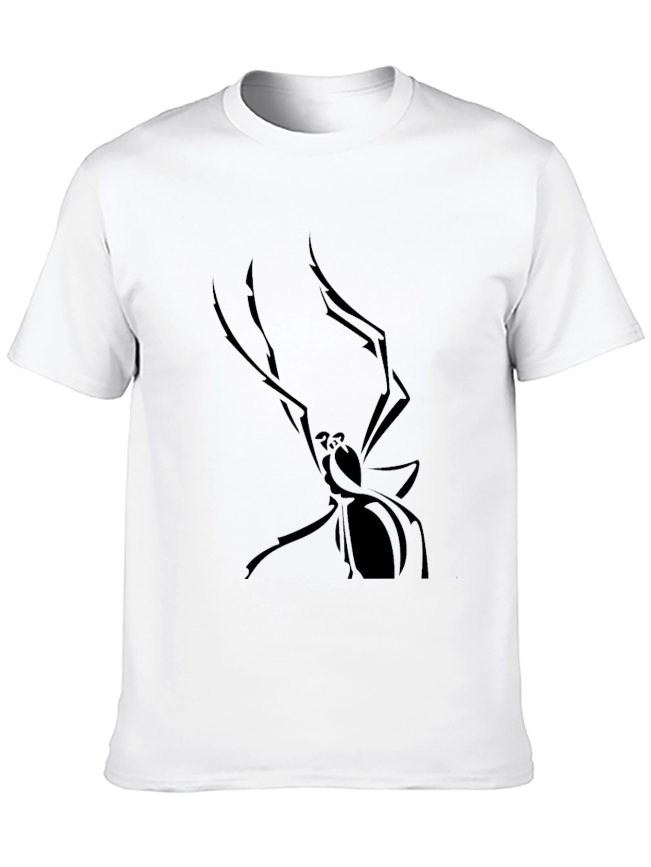 Black Men's Black Spider Graphic Tee view 10