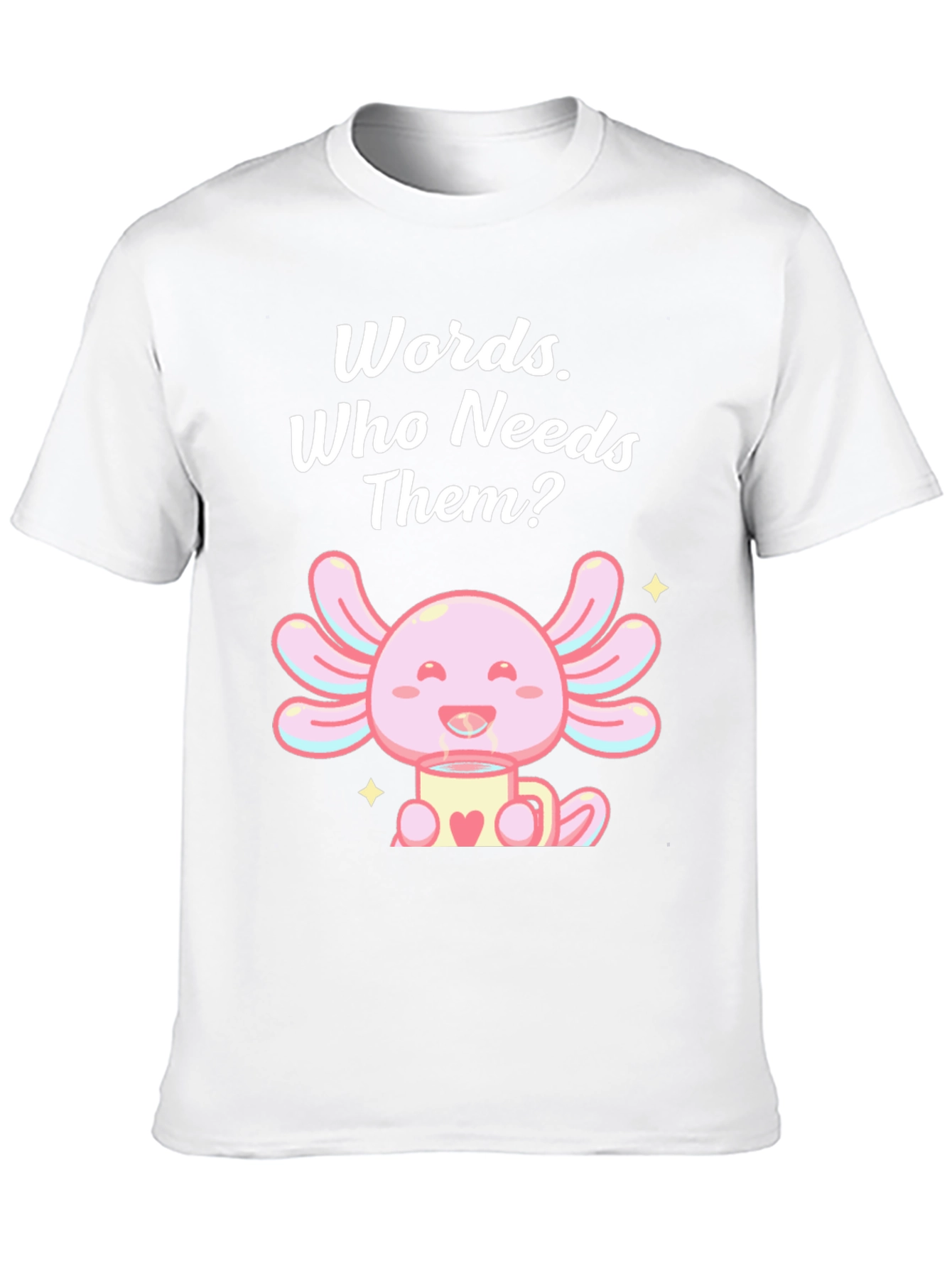 Black Words? Who Needs Them? Axolotl T-Shirt view 10