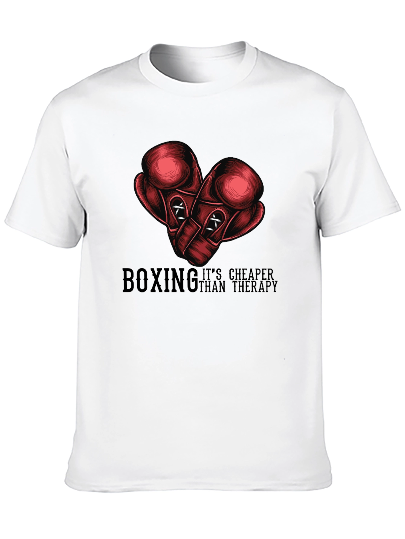 Black Boxing Cheaper Than Therapy Graphic Tee view 10