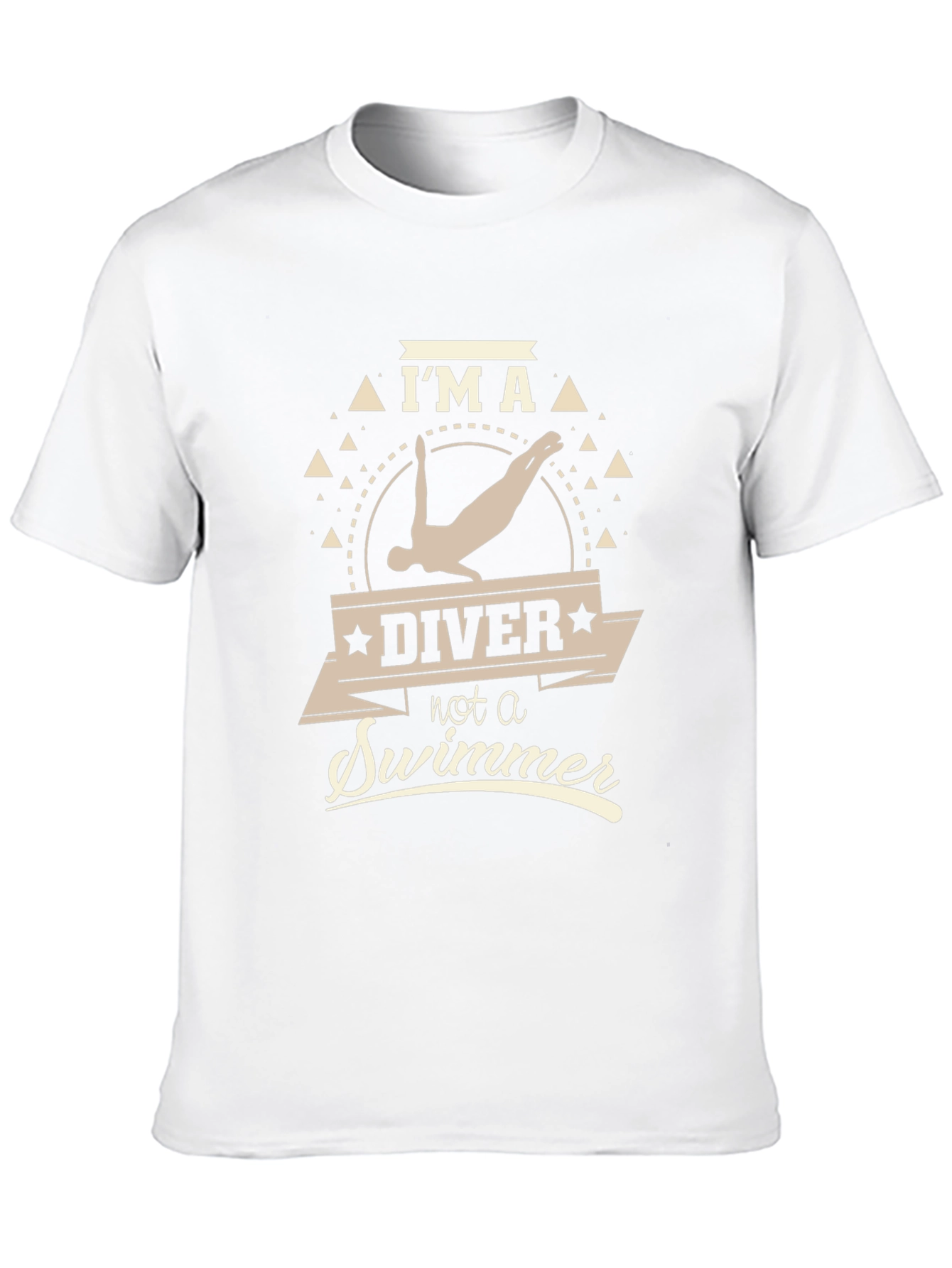 Black I'm A Diver Not A Swimmer T-Shirt view 10
