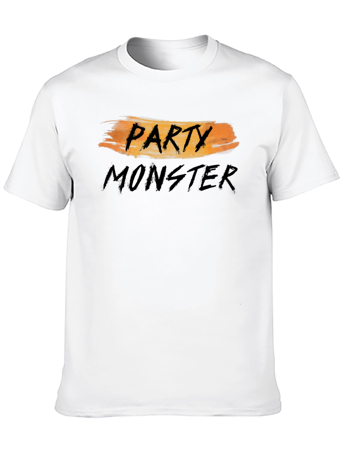 Black Party Monster Graphic T-Shirt - Black Crew Neck Tee view 10