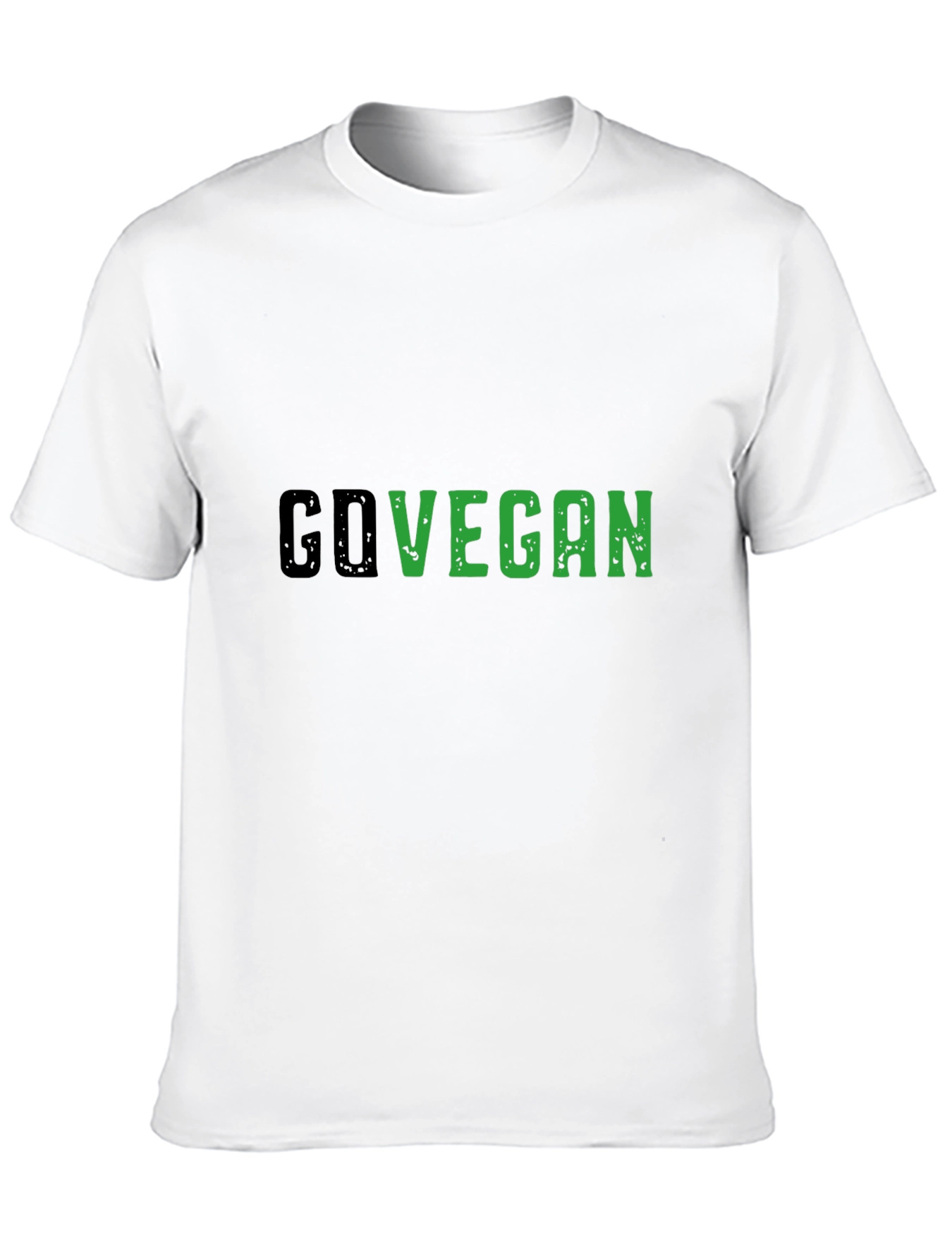 Black Go Vegan Black Tee - Stylish Vegan Statement Shirt view 10