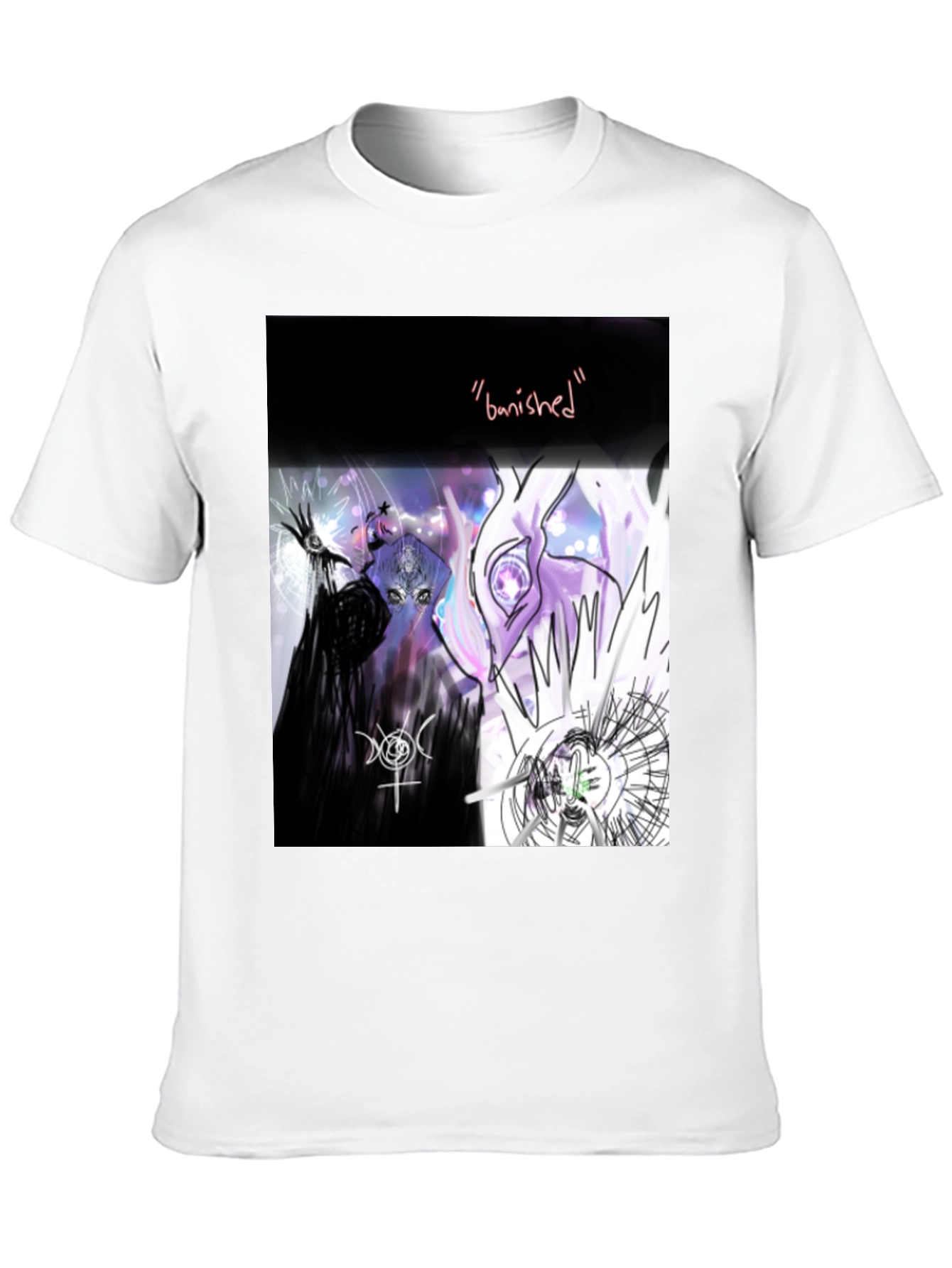 Black Banishment Graphic Tee - Unique Art T-Shirt view 10