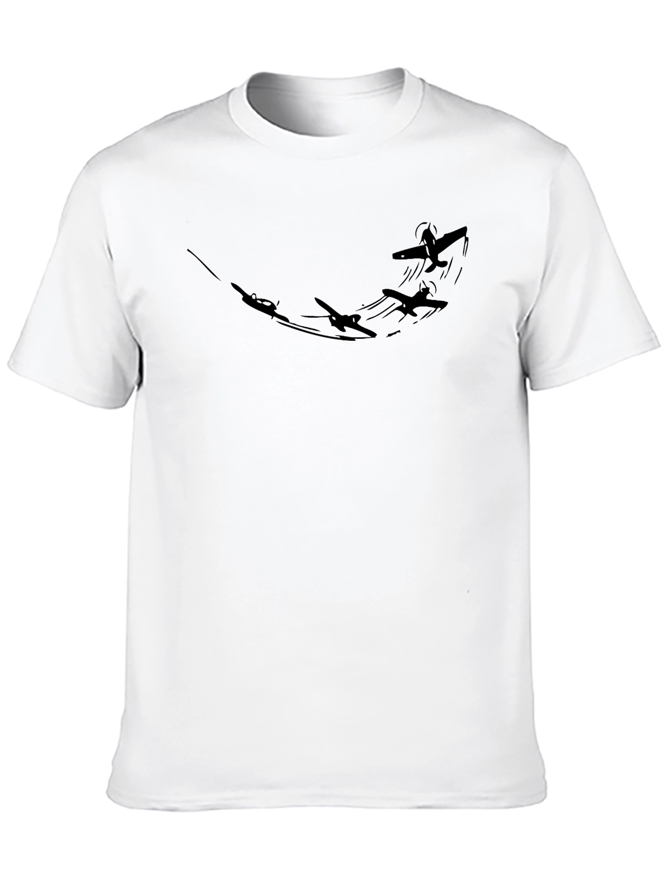 Black Black Airplane Graphic Tee - Pilot Inspired Design view 10