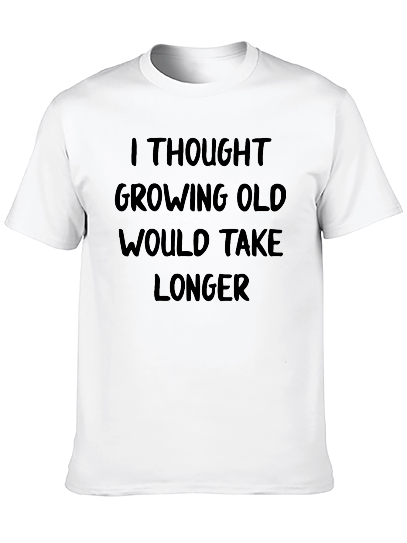 Black Funny "Growing Old" Graphic Tee for Men view 10