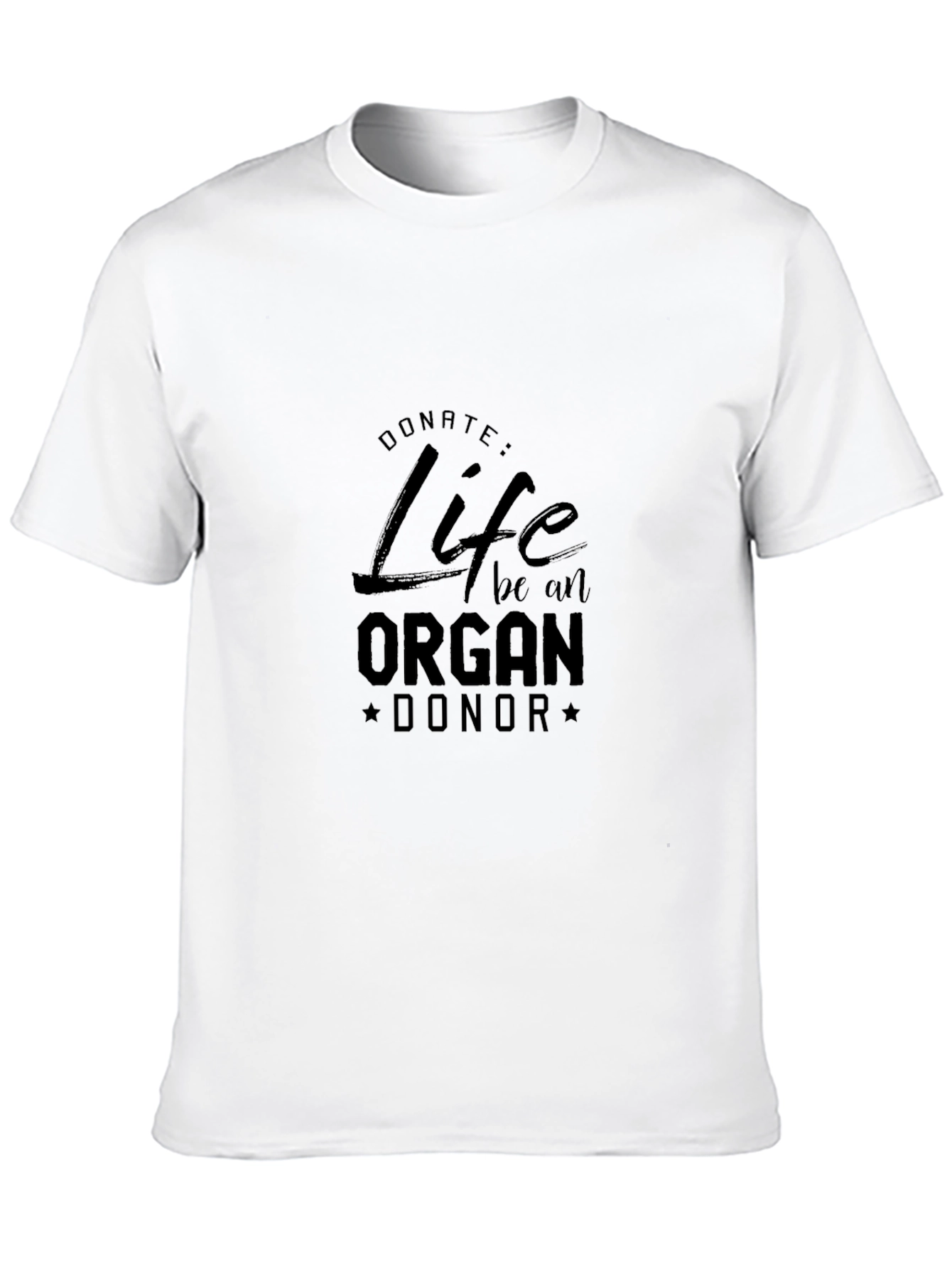 Black Donate Life Organ Donor Black T-Shirt view 10