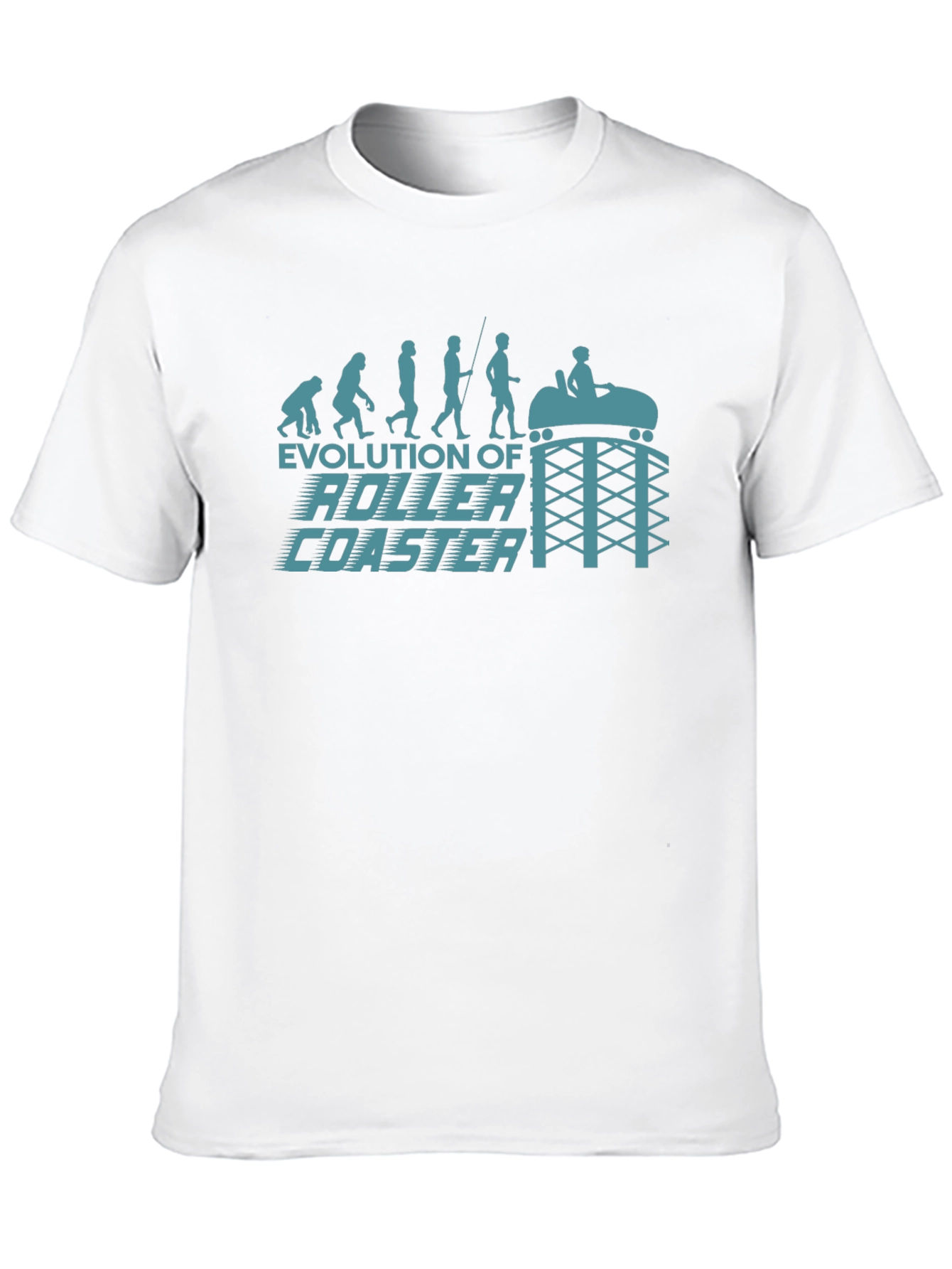 Black Evolution of Roller Coaster Graphic Tee - Black view 10