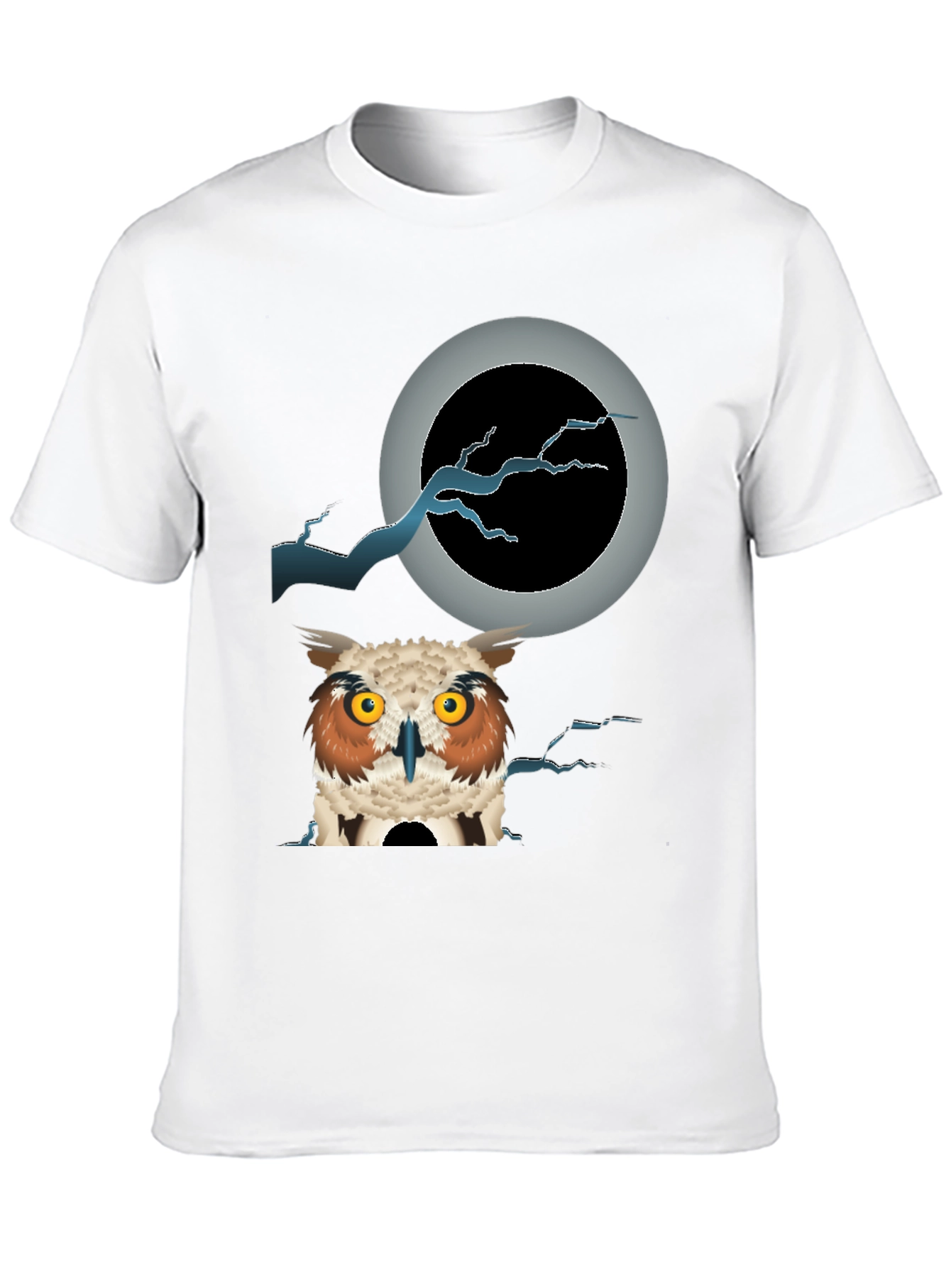 Black Owl Moon T-Shirt - Unique Graphic Tee view 10