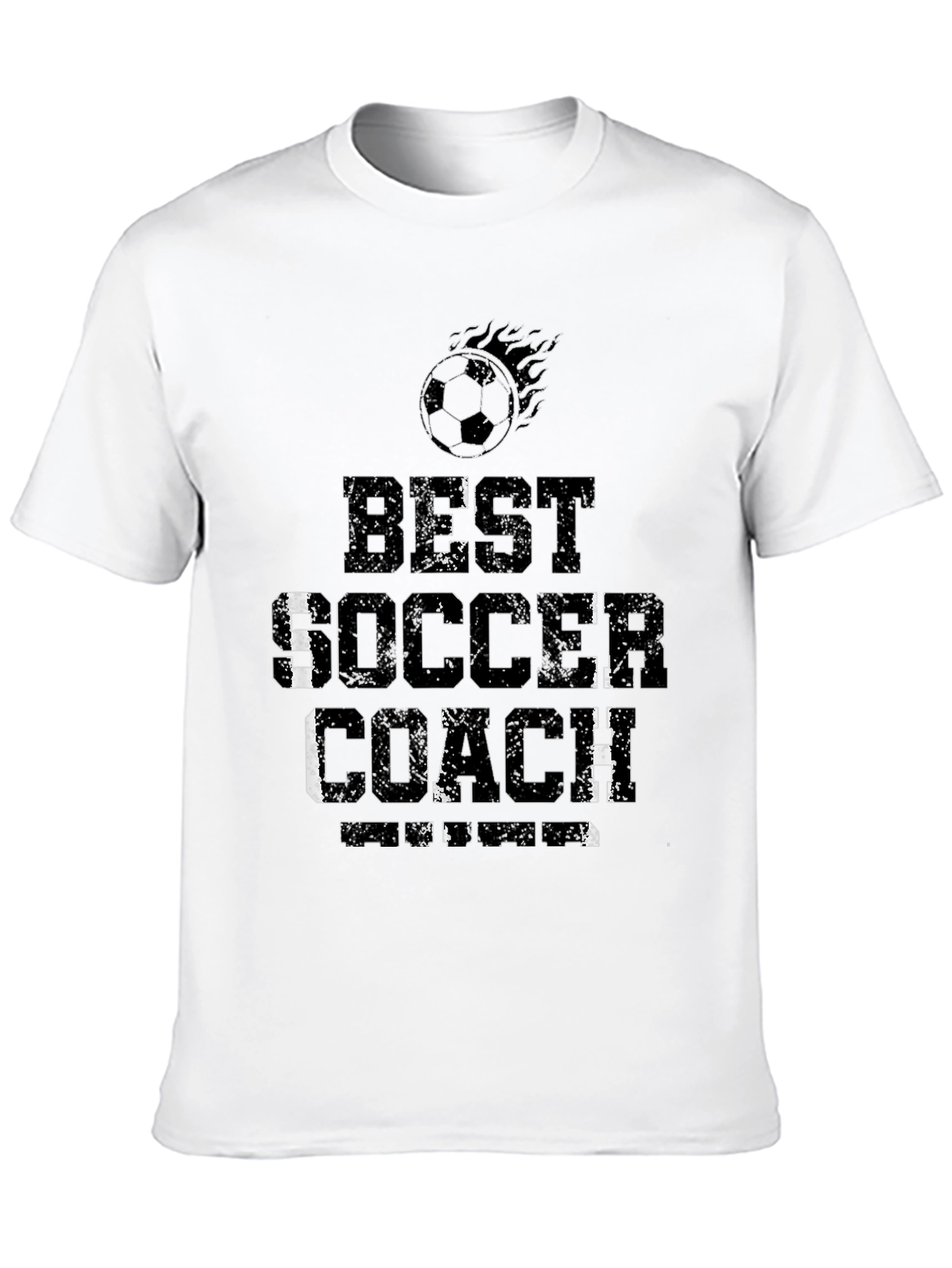 Black Best Soccer Coach T-Shirt view 10