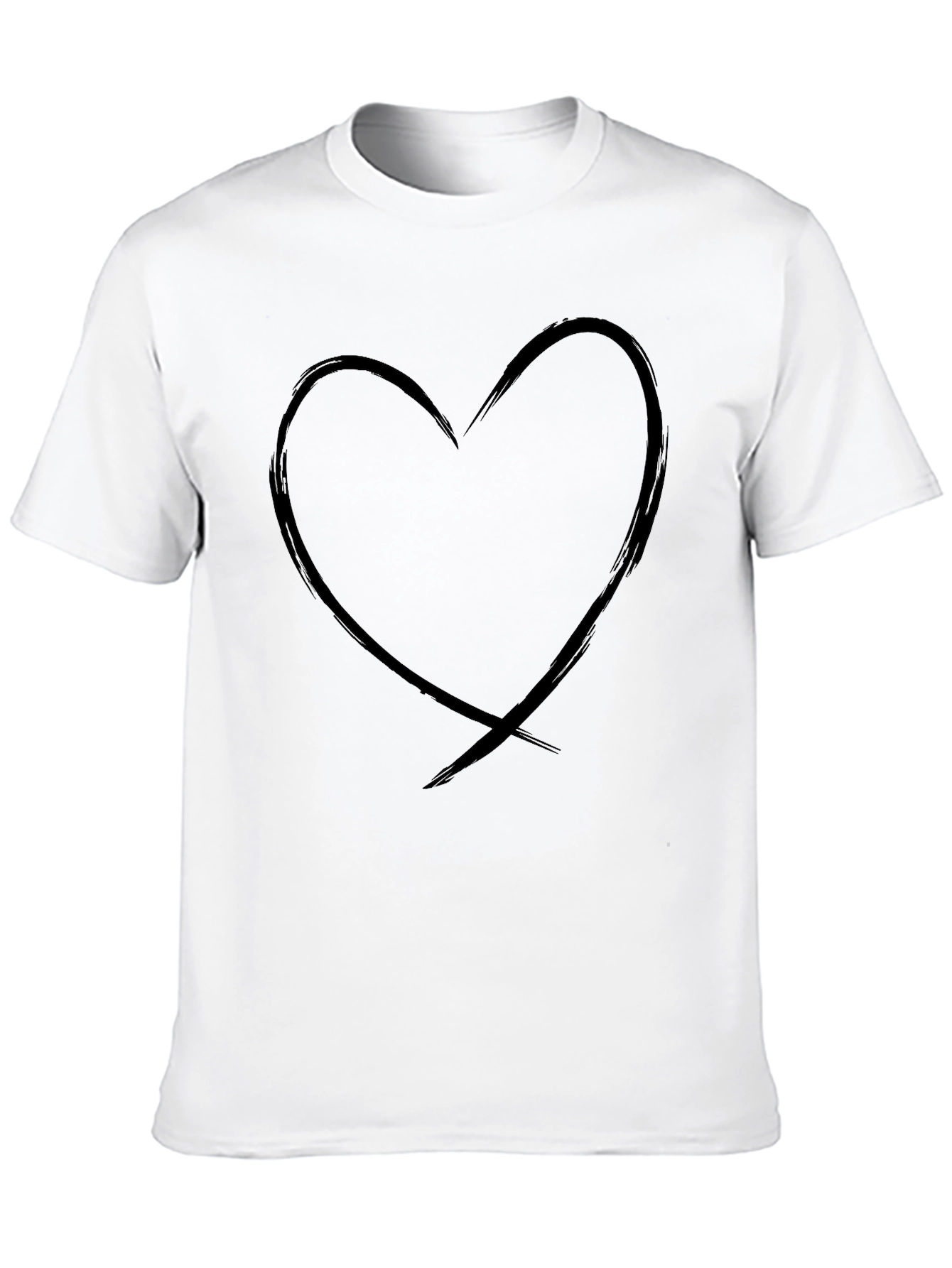 Black Heart Graphic Black T-Shirt - Casual Style view 10