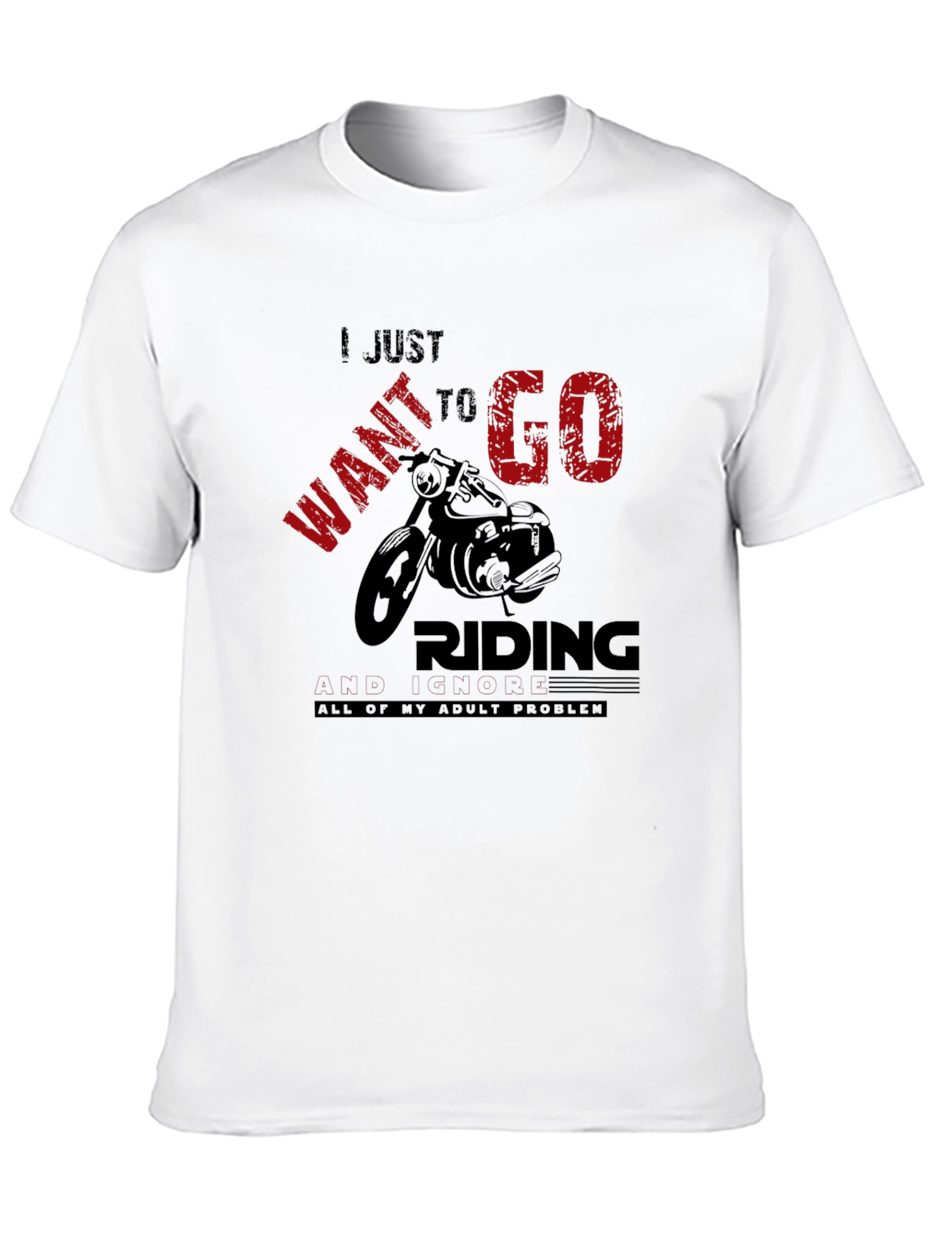 Black I Just Want To Go Riding T-Shirt view 10