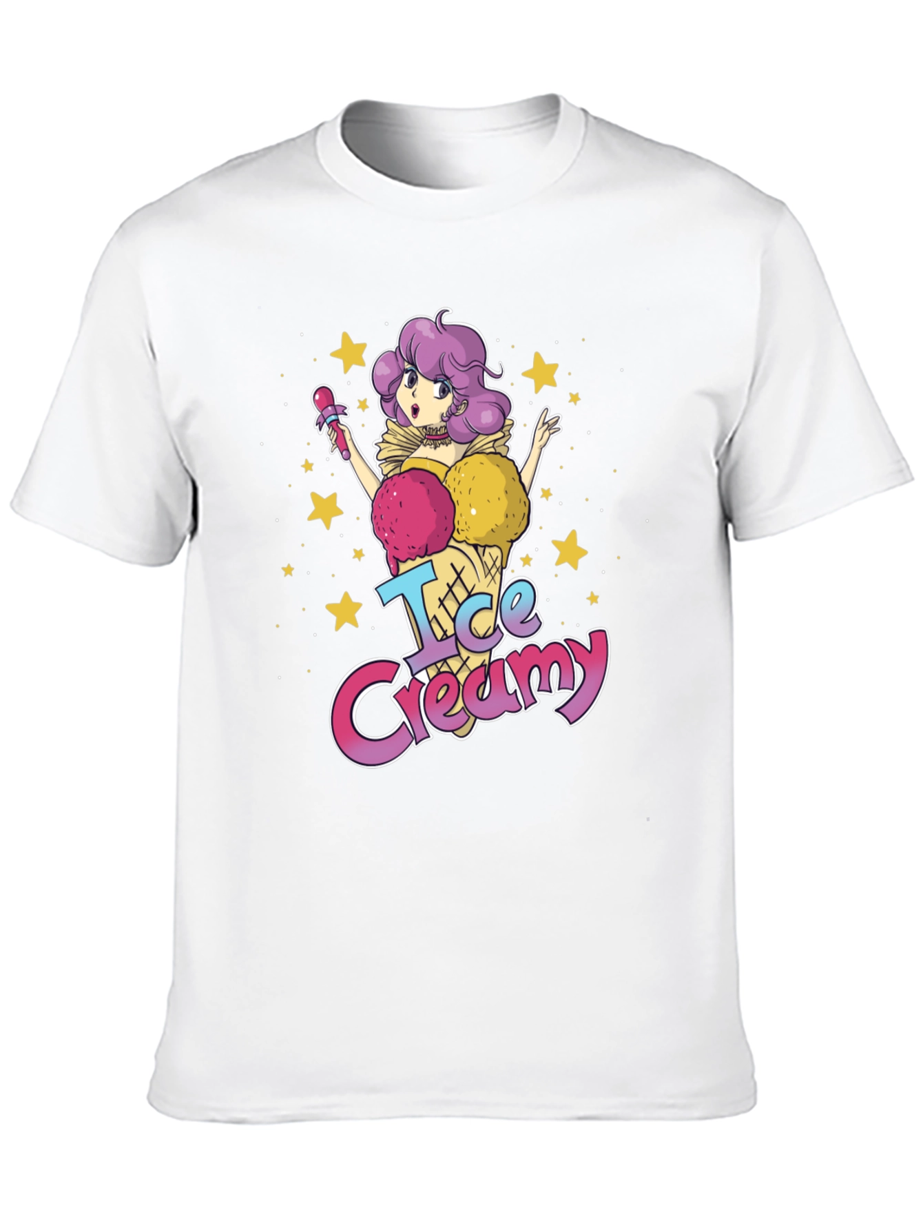 Black Ice Creamy Anime T-Shirt - Sweet & Stylish Tee view 10