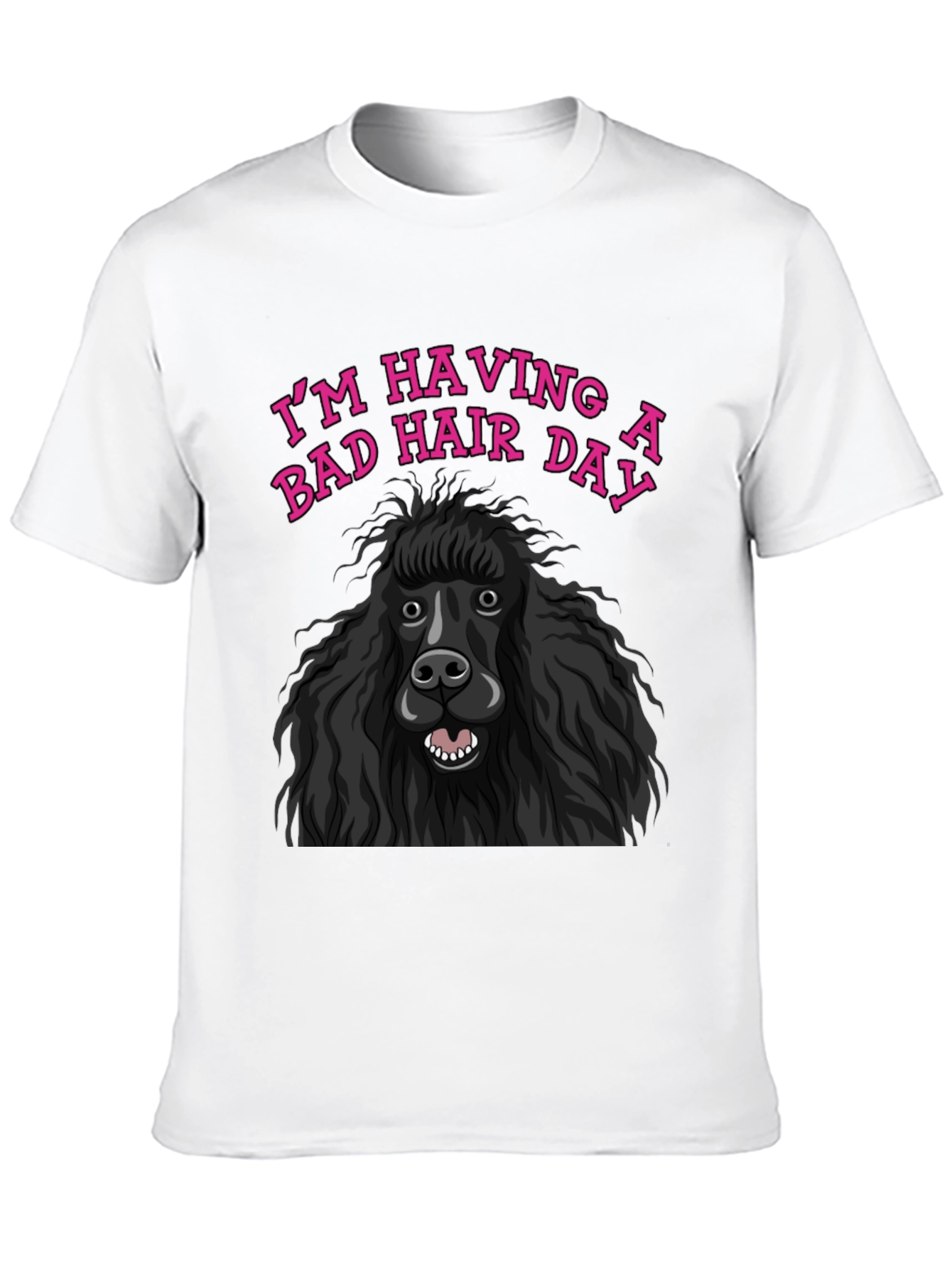 Black Bad Hair Day Poodle Graphic Tee view 10