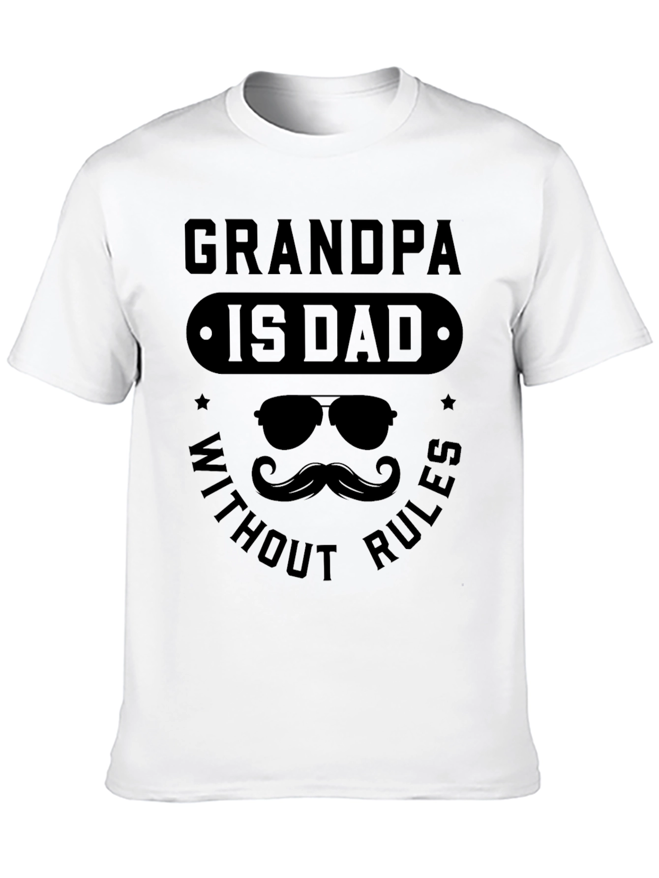 Black Grandpa is Dad Without Rules Black T-Shirt view 10