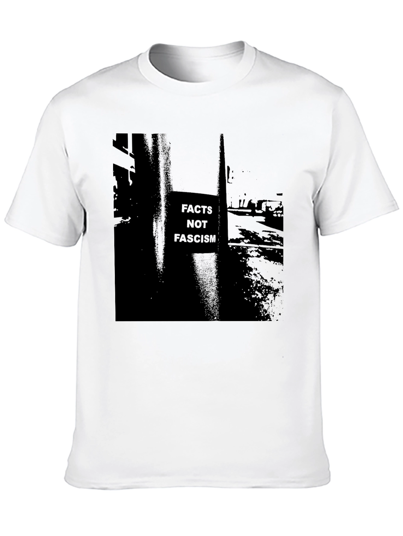Black Facts Not Fascism Graphic Tee view 10