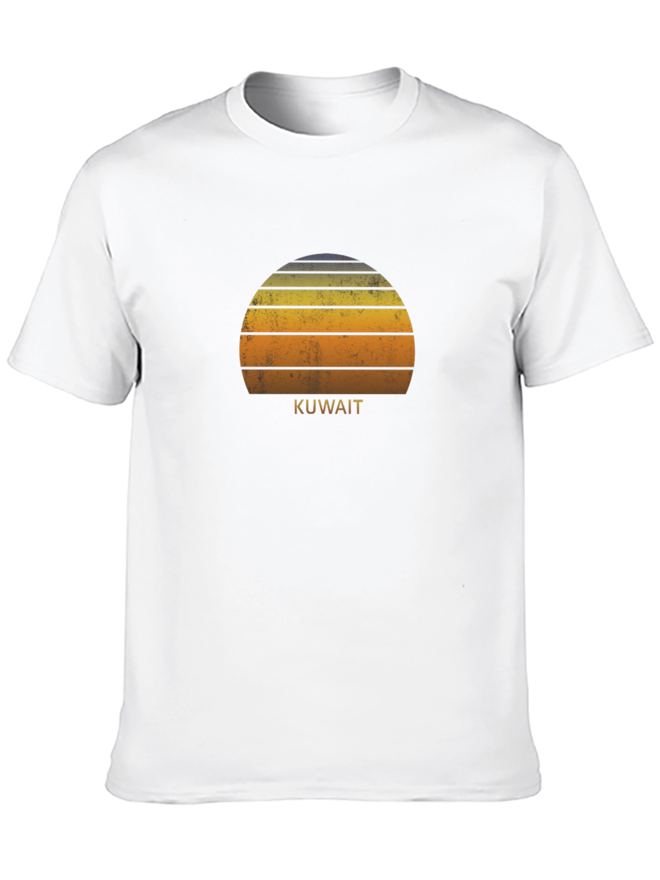 Black Kuwait Sunset Graphic Tee - Retro Style Black T-Shirt view 10