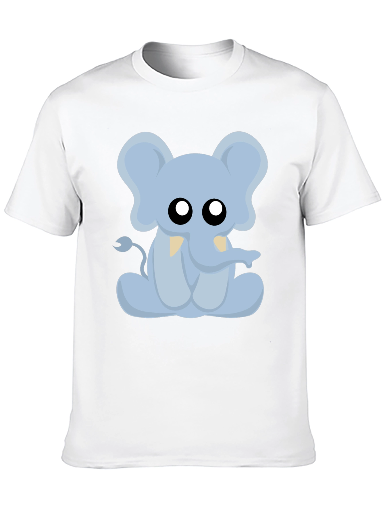 Black Cute Cartoon Elephant Graphic T-Shirt view 10
